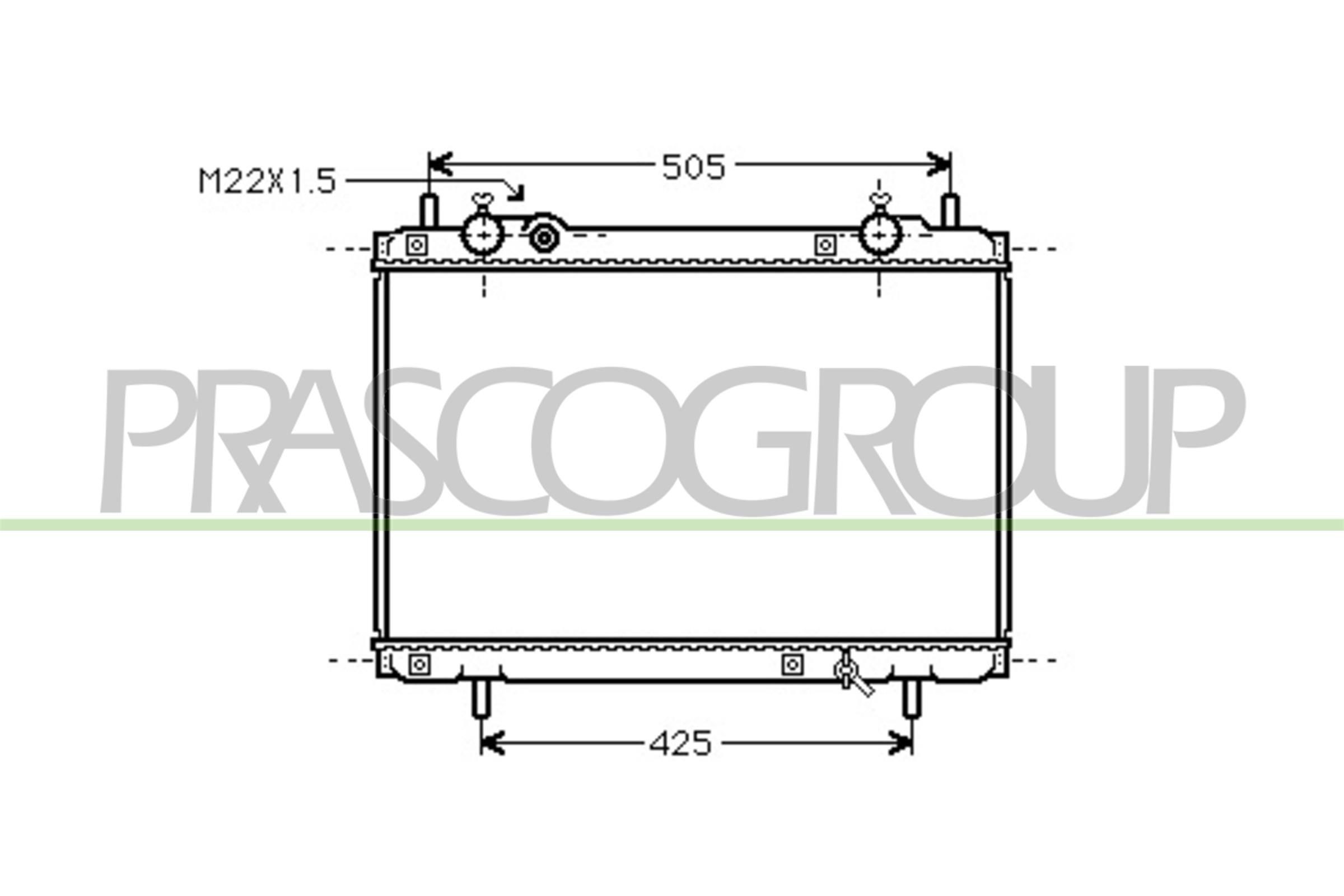Radiaator, mootorijahutus PRASCO FT137R009 PRASCO FT137R009 Mootori jahutusradiaator FIAT BRAVO 2000