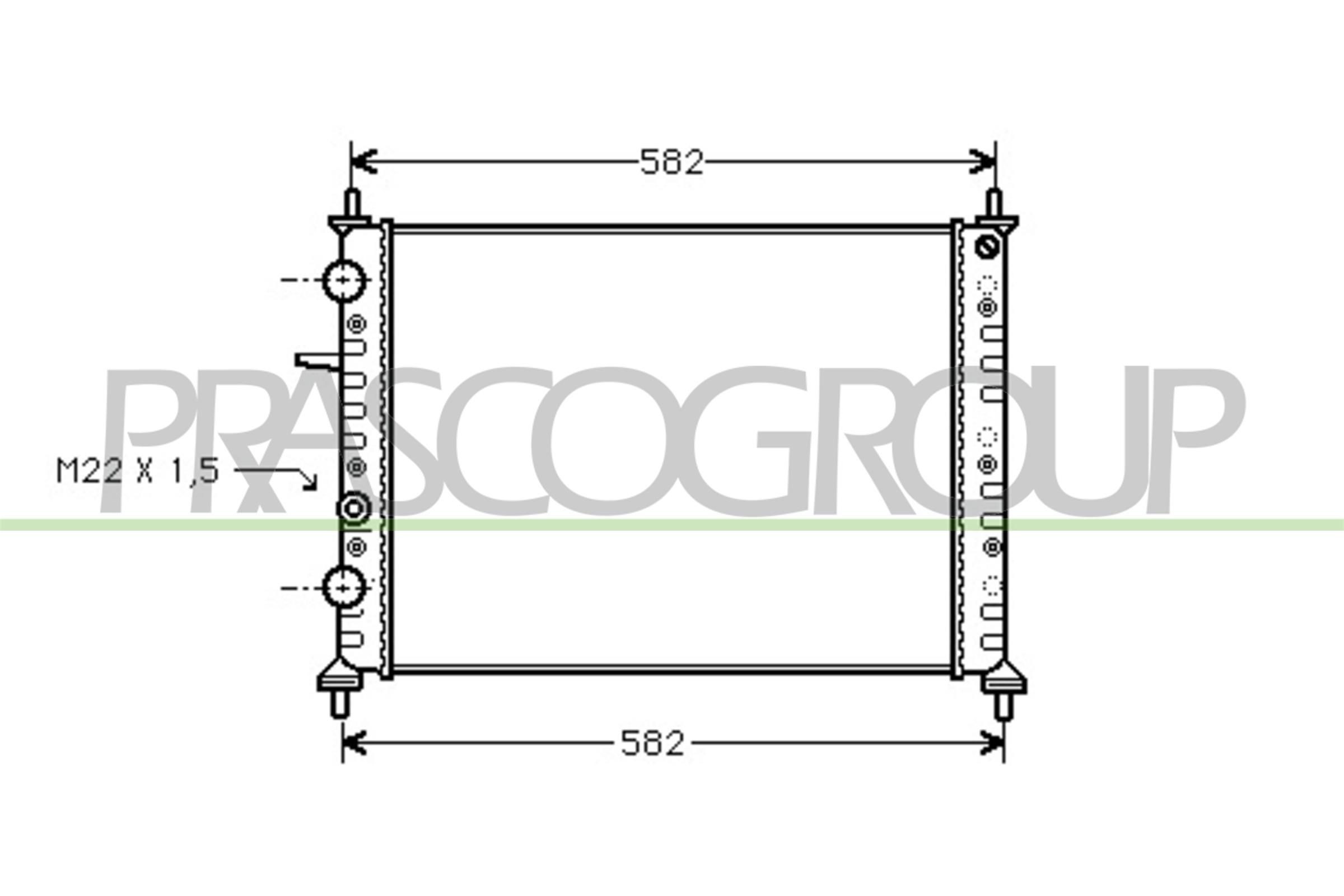 Radiaator, mootorijahutus PRASCO FT137R013 PRASCO FT137R013 FIAT BRAVO 2000 Mootori radiaator