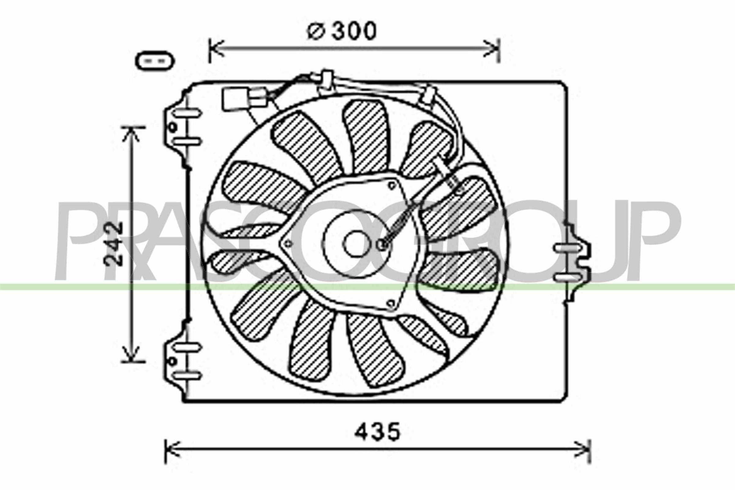 PRASCO Køleventilator FT360F002 PRASCO FT360F002 Suzuki Ignis FH Køleventilator pris