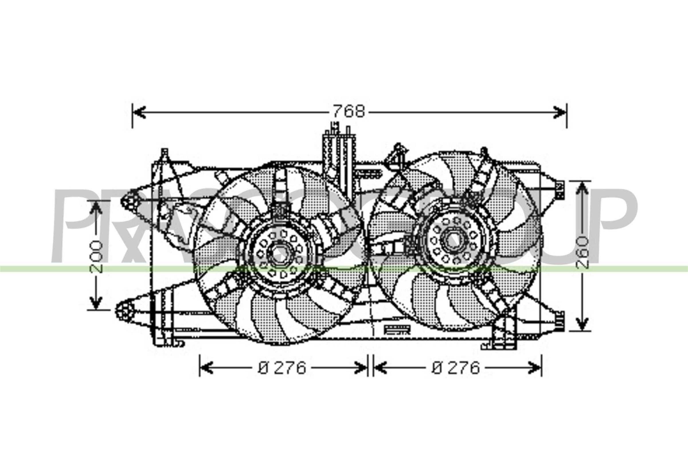 PRASCO Køleventilator FT907F004 PRASCO FT907F004 Køleventilator FIAT Doblo 119 billig