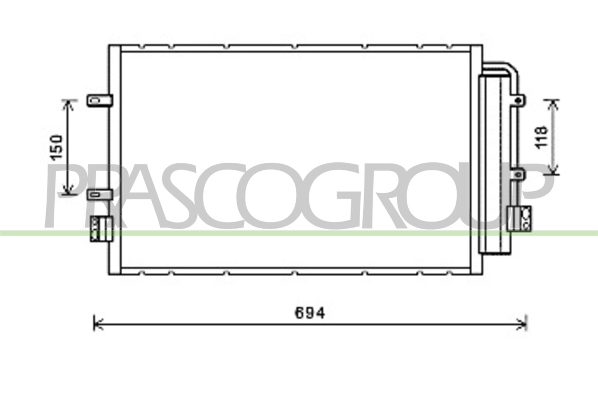 PRASCO Klimakondensator FT929C001 PRASCO FT929C001 Kondensator Iveco Daily II Pritsche Kosten
