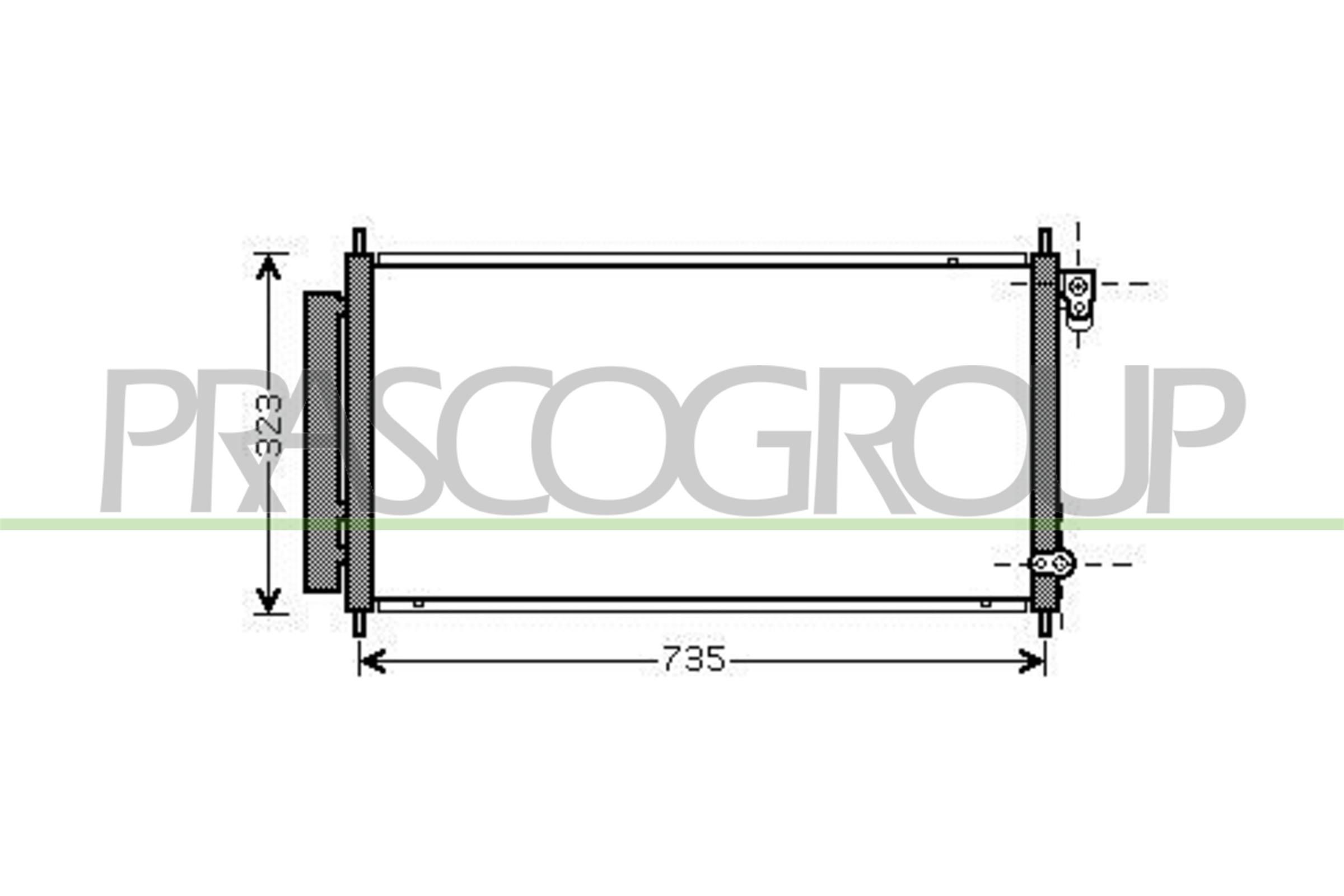 PRASCO Condensador, ar condicionado HD322C001 HD322C001 Condensador de ar condicionado HONDA CR-Z PRASCO