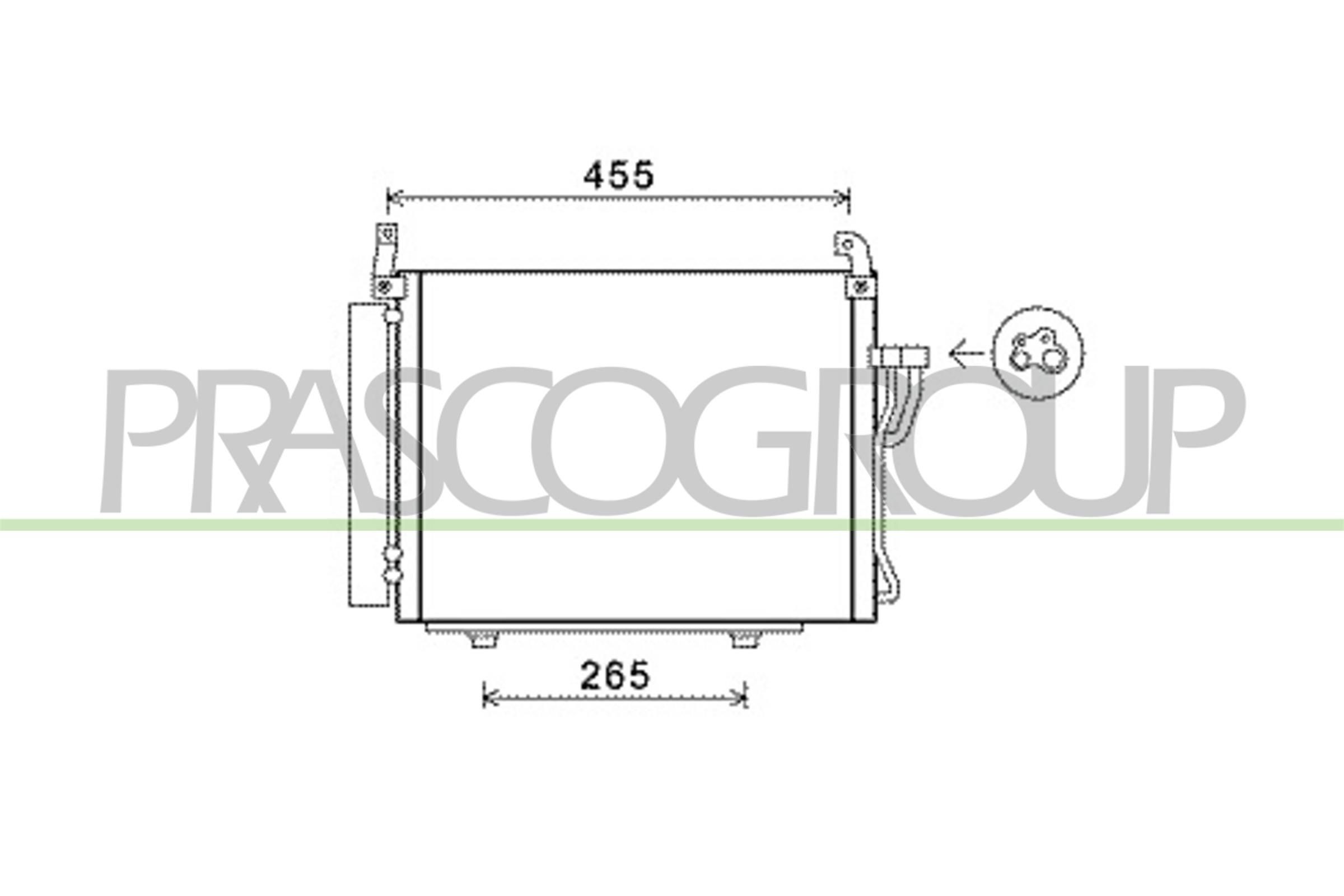 PRASCO Lauhdutin, ilmastointilaite HN002C002 HN002C002 PRASCO Ilmastoinnin lauhdutin HYUNDAI CRETA