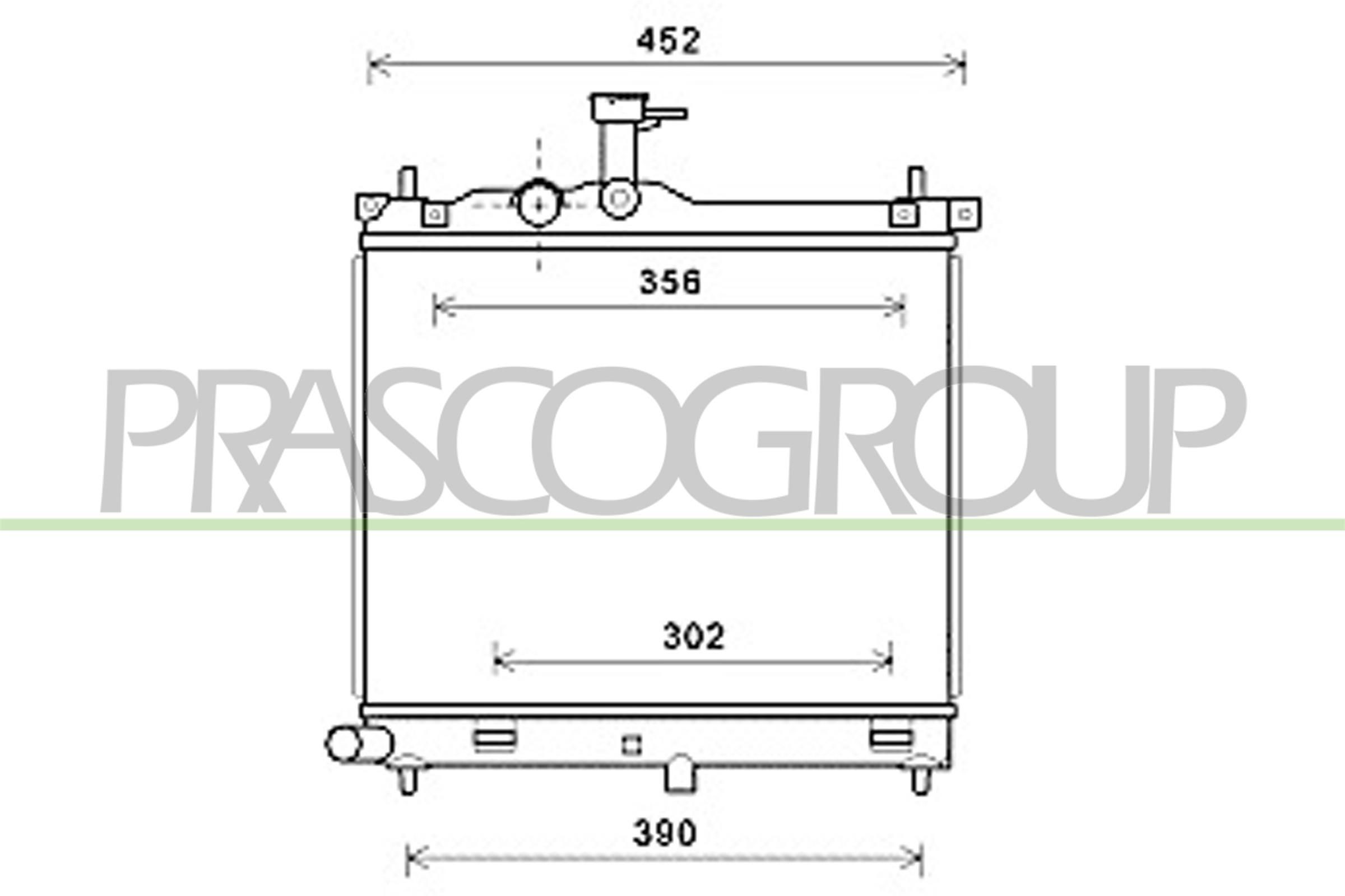 PRASCO Radiatore motore HN002R001 PRASCO HN002R001 Radiatore raffreddamento motore Subaru LEGACY originali