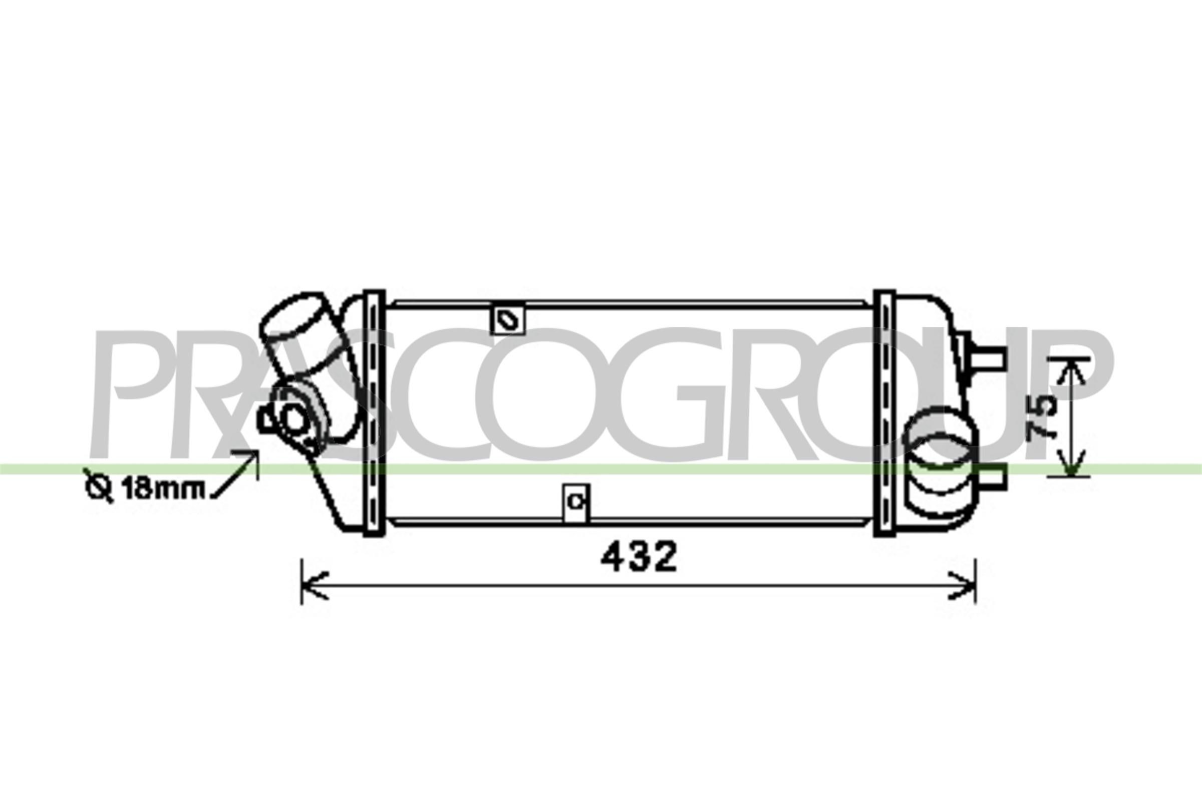 Intercooler PRASCO HN019N001 PRASCO HN019N001: Radiator intercooler Hyundai ACCENT 2003