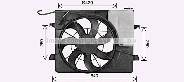 Koelventilator PRASCO KA7547 PRASCO KA7547 Motor ventilator KIA CERATO 2025