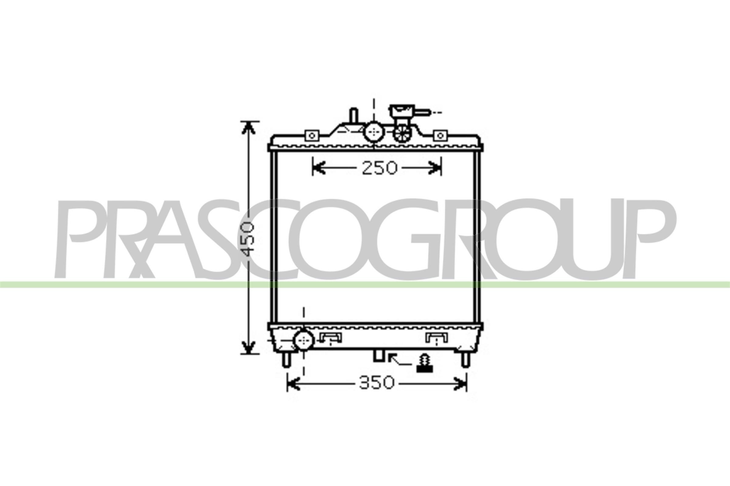 PRASCO Radiators, Motora dzesēšanas sistēma KI320R002 KI320R002 Dzesēšanas radiatori KIA SORENTO PRASCO