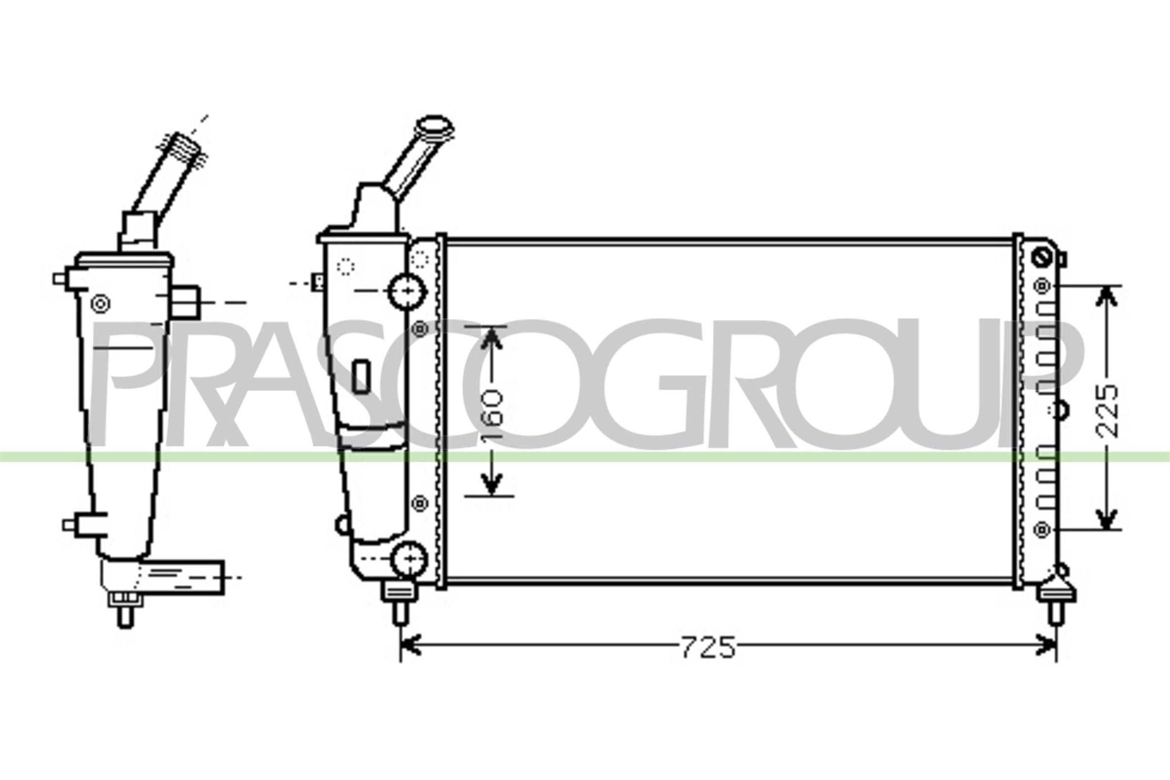 PRASCO Radiator, motorkjøling LA001R013 Radiator motor PRASCO Lancia ZETA LA001R013