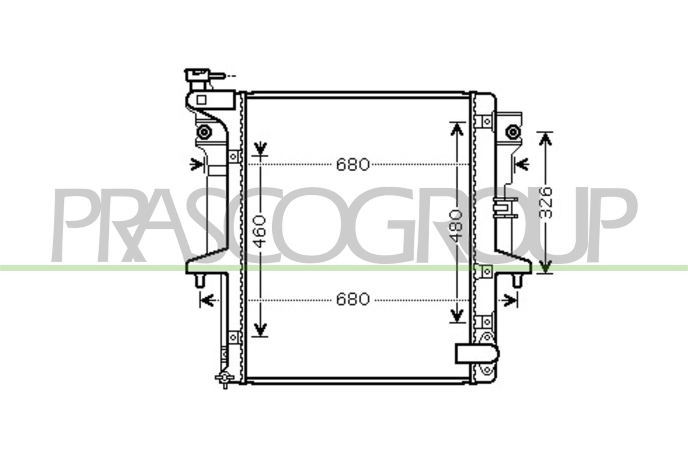 PRASCO Kühler, Motorkühlung MB821R001 Wasserkühler PRASCO Mitsubishi ECLIPSE MB821R001