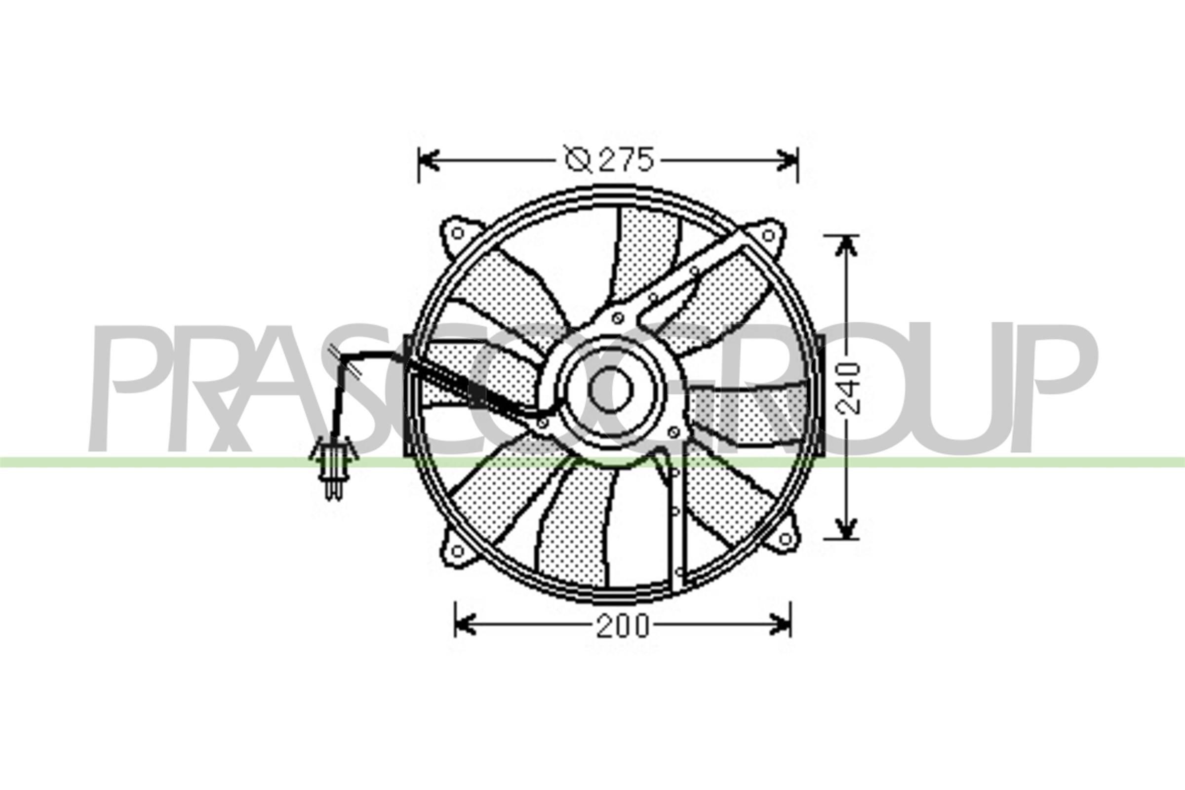 PRASCO Radiaatori ventilaator ME025F003 Radiaatori ventilaator PRASCO Mercedes-Benz GLC ME025F003