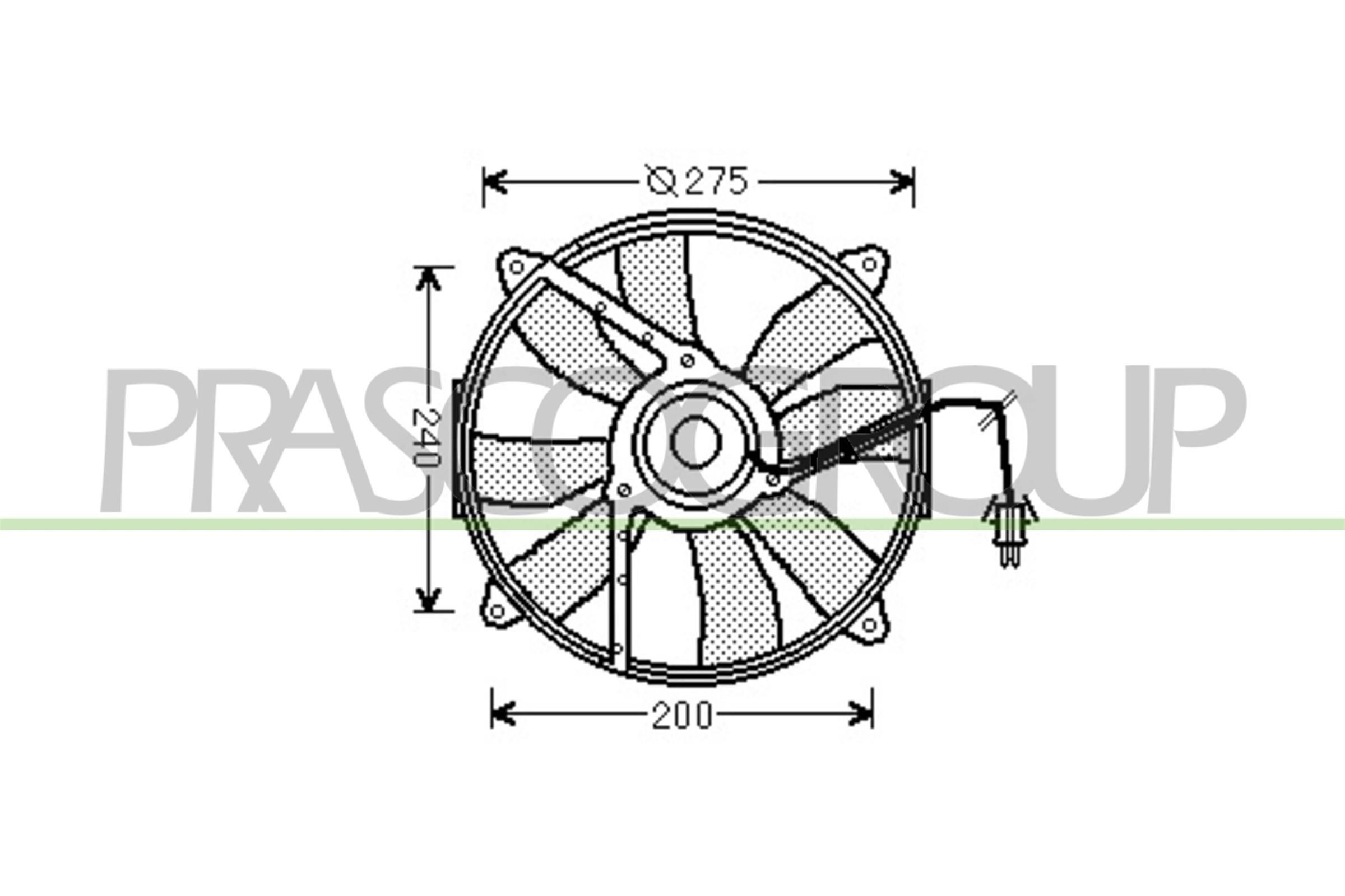 Koelventilator PRASCO ME025F004 PRASCO ME025F004 Radiateurventilator MERCEDES-BENZ C-Klasse 1999