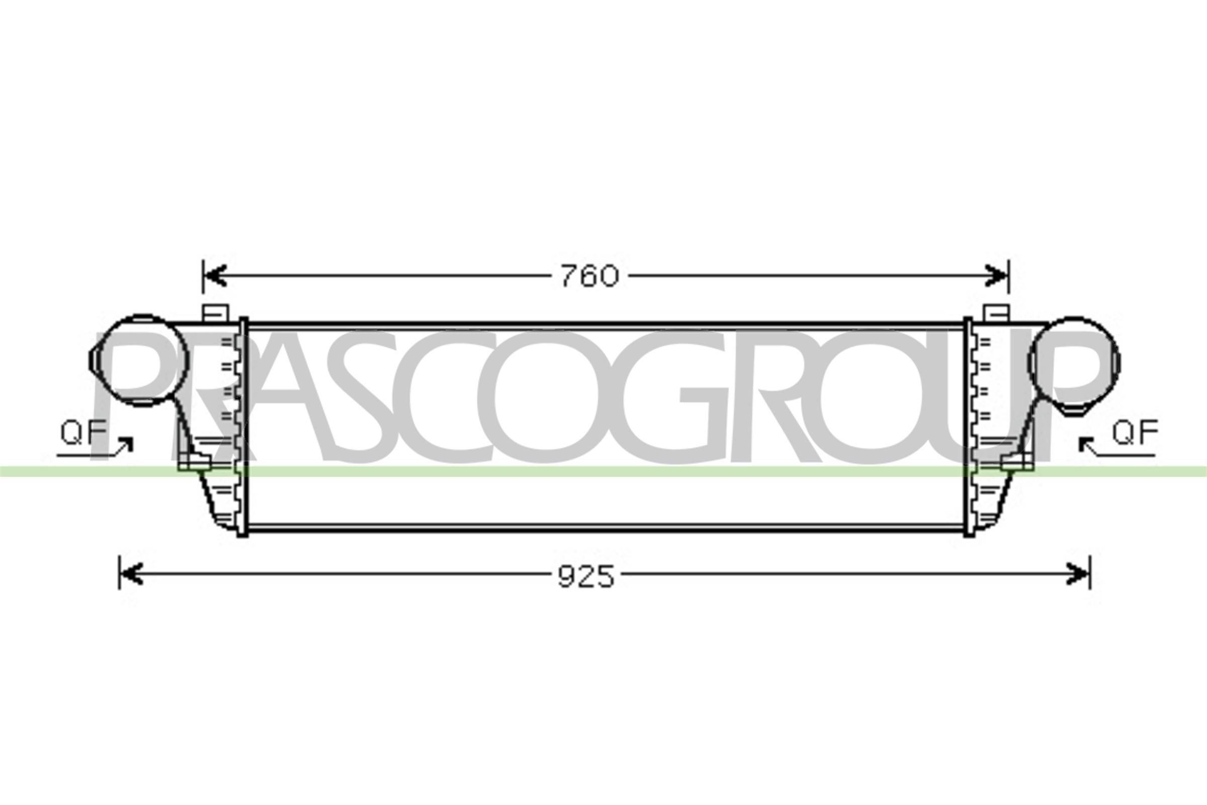 PRASCO Intercooler ME026N003 ME026N003 PRASCO Radiador do ar de sobrealimentação Chevrolet baratos