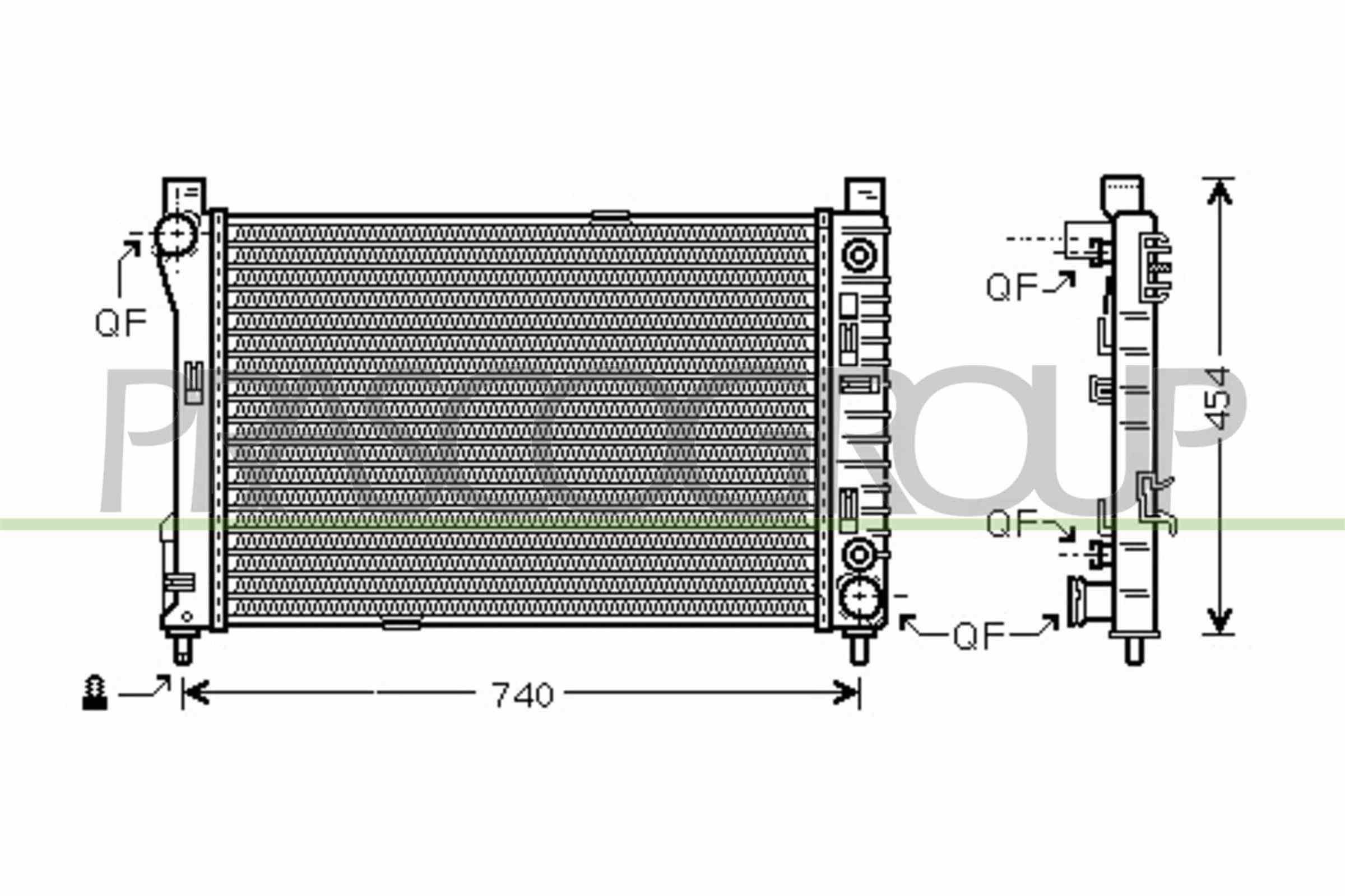 Radiaator, mootorijahutus PRASCO ME026R001 PRASCO ME026R001: Mootori jahutusradiaator Mercedes SLK 2007