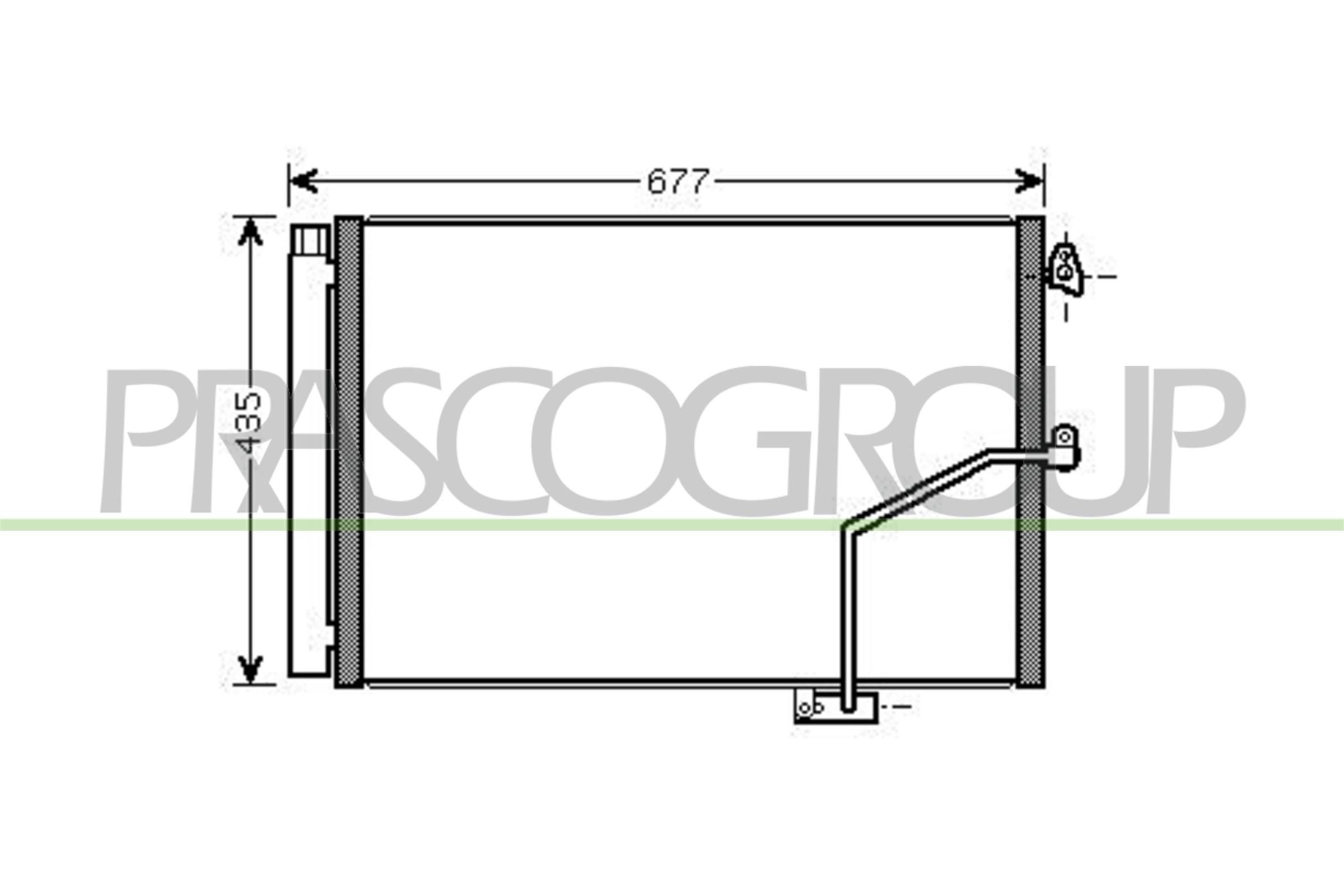 PRASCO Condensor voor airco ME029C001 ME029C001 Condensor voor airco MERCEDES-BENZ M-Klasse PRASCO
