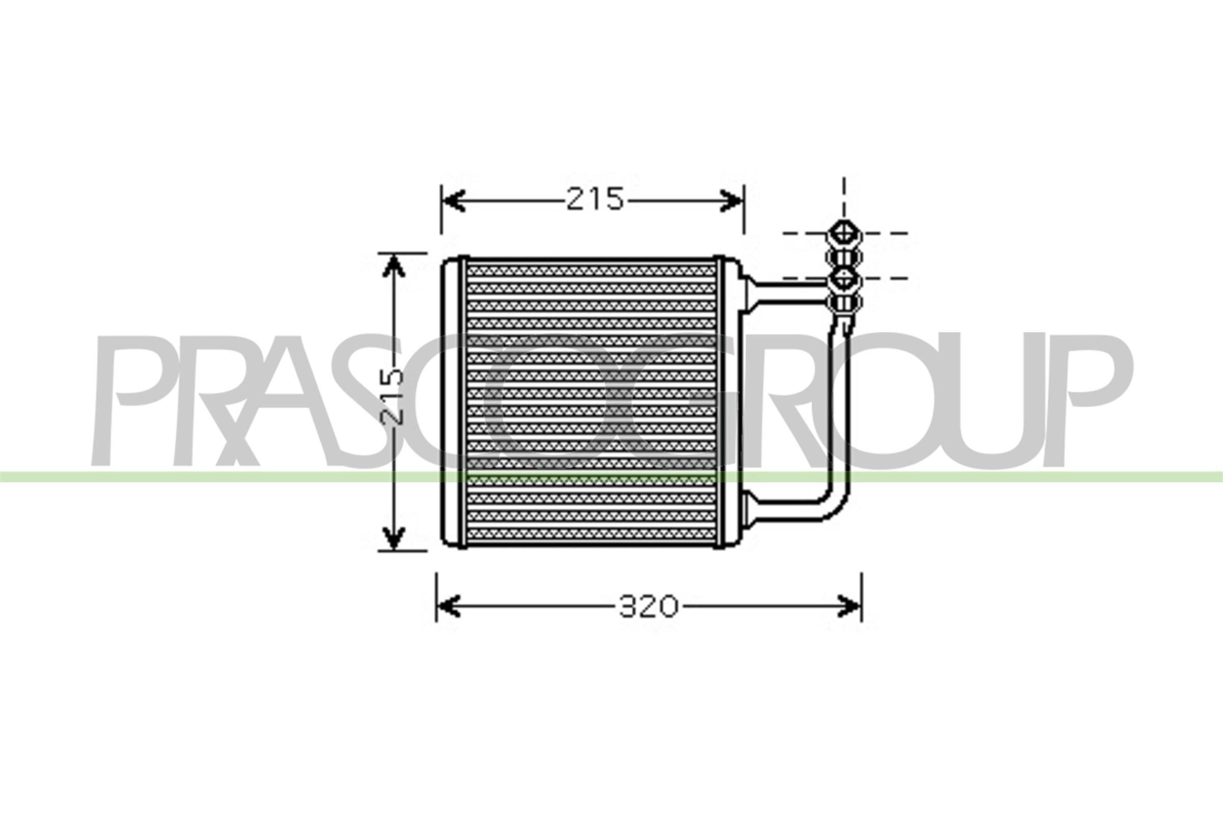 PRASCO Scambiatore calore per riscaldamento abitacolo ME039H001 ME039H001 Radiatore riscaldamento PRASCO MERCEDES-BENZ Serie 124 costo