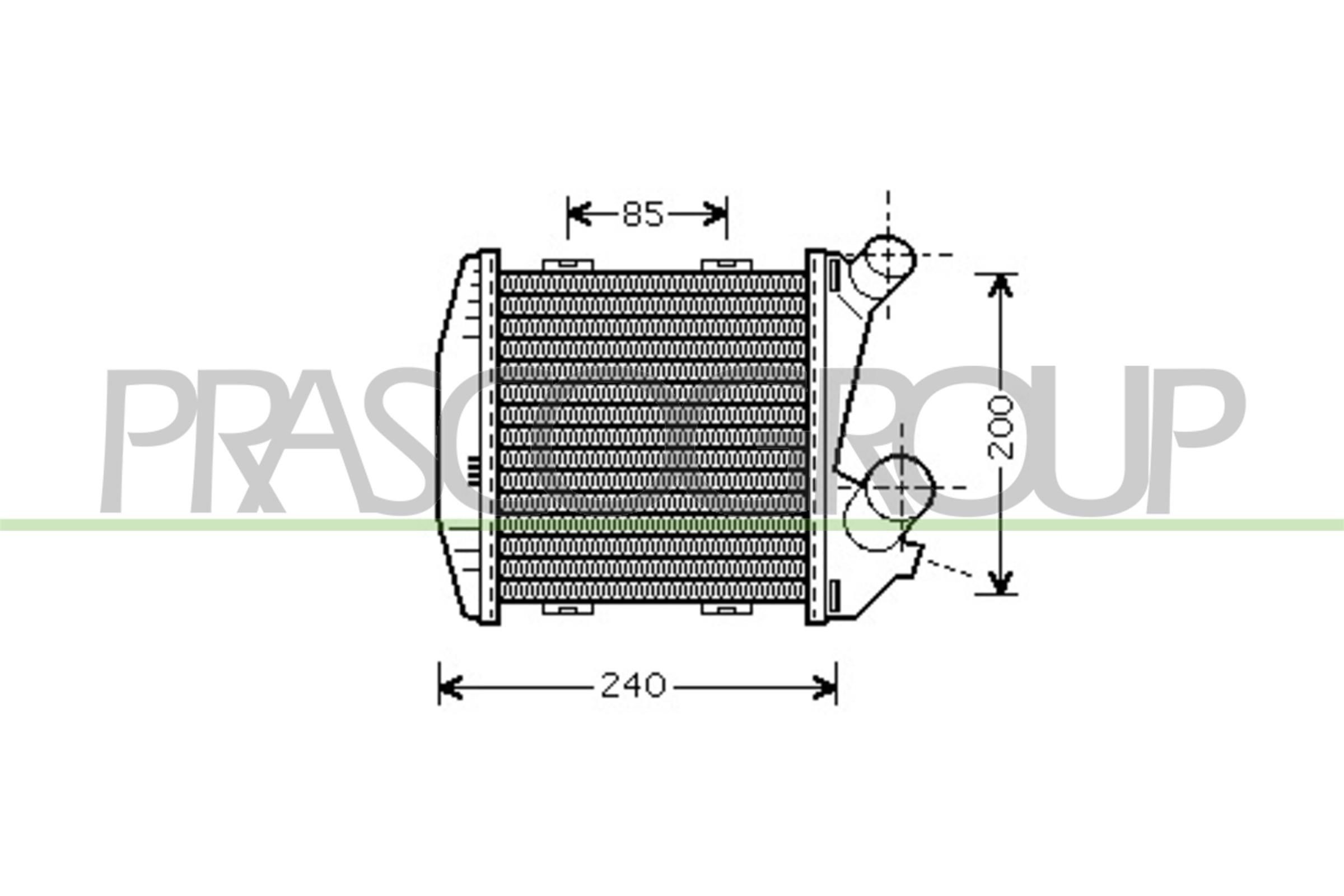 PRASCO Intercooler ME302N002 pris Ladeluftkjøler Smart 454 ME302N002 PRASCO