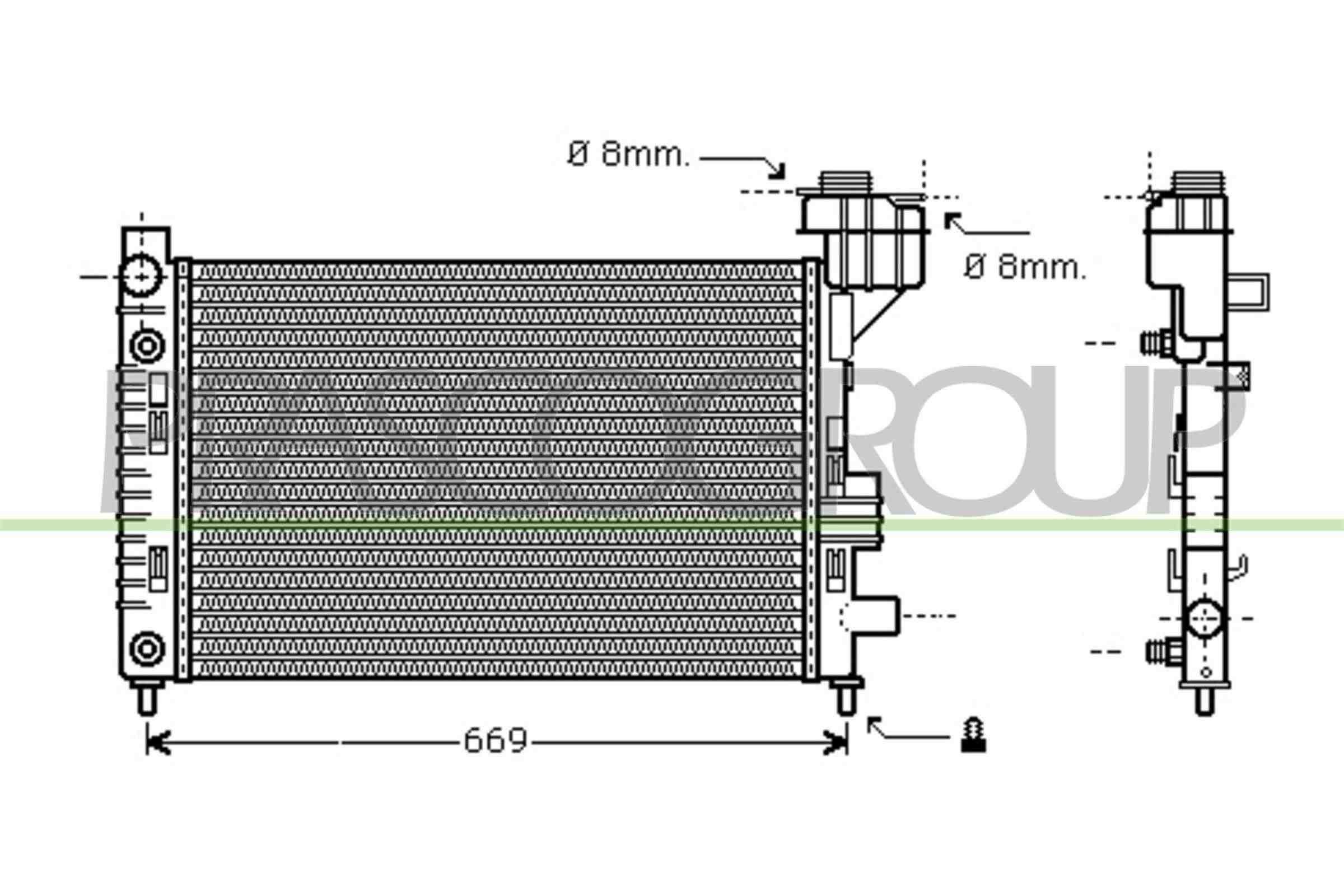 PRASCO Radiateur ME320R002 PRASCO ME320R002 Radiateur