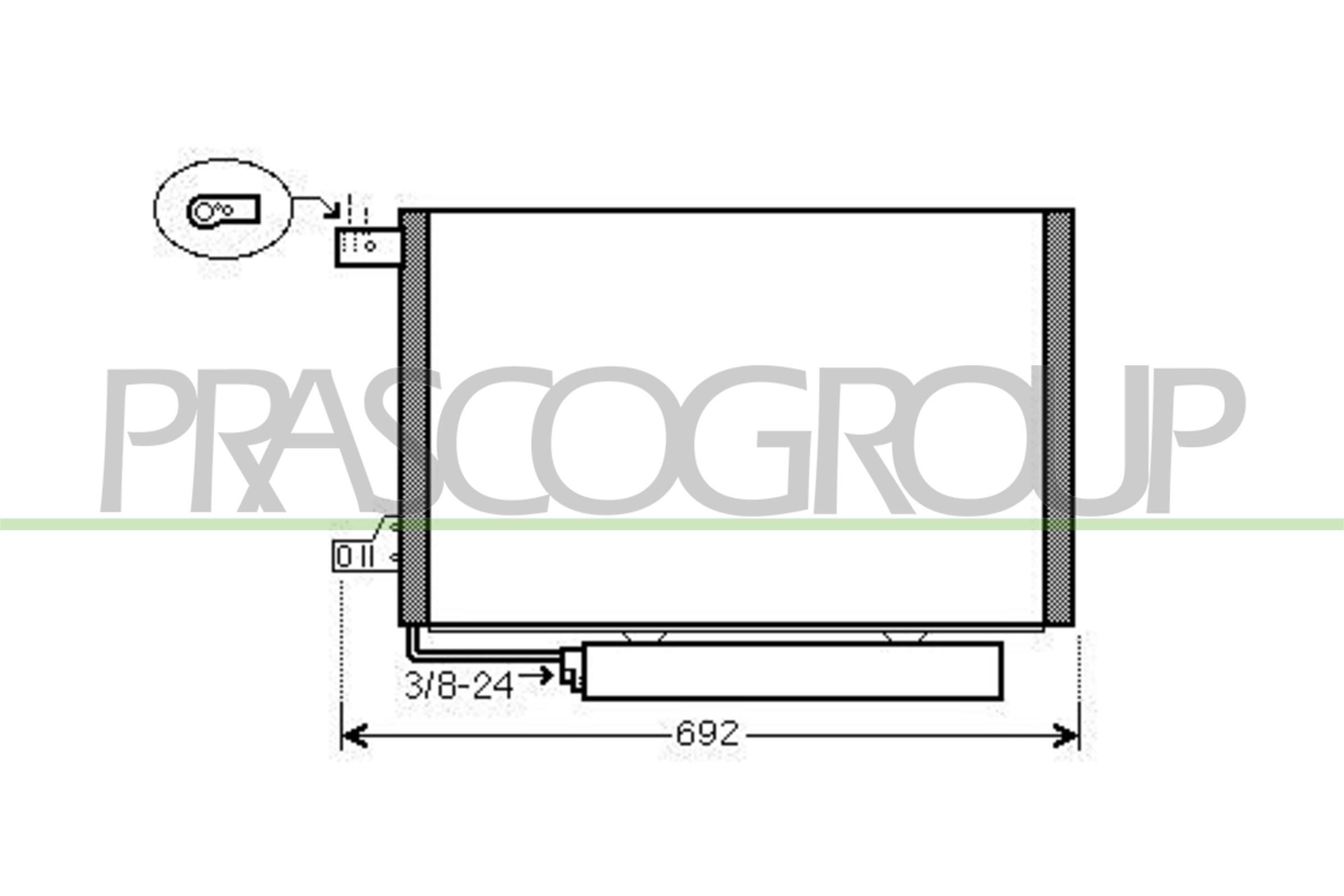 PRASCO Lauhdutin, ilmastointilaite ME324C002 ME324C002 PRASCO Lauhdutin MERCEDES-BENZ GL