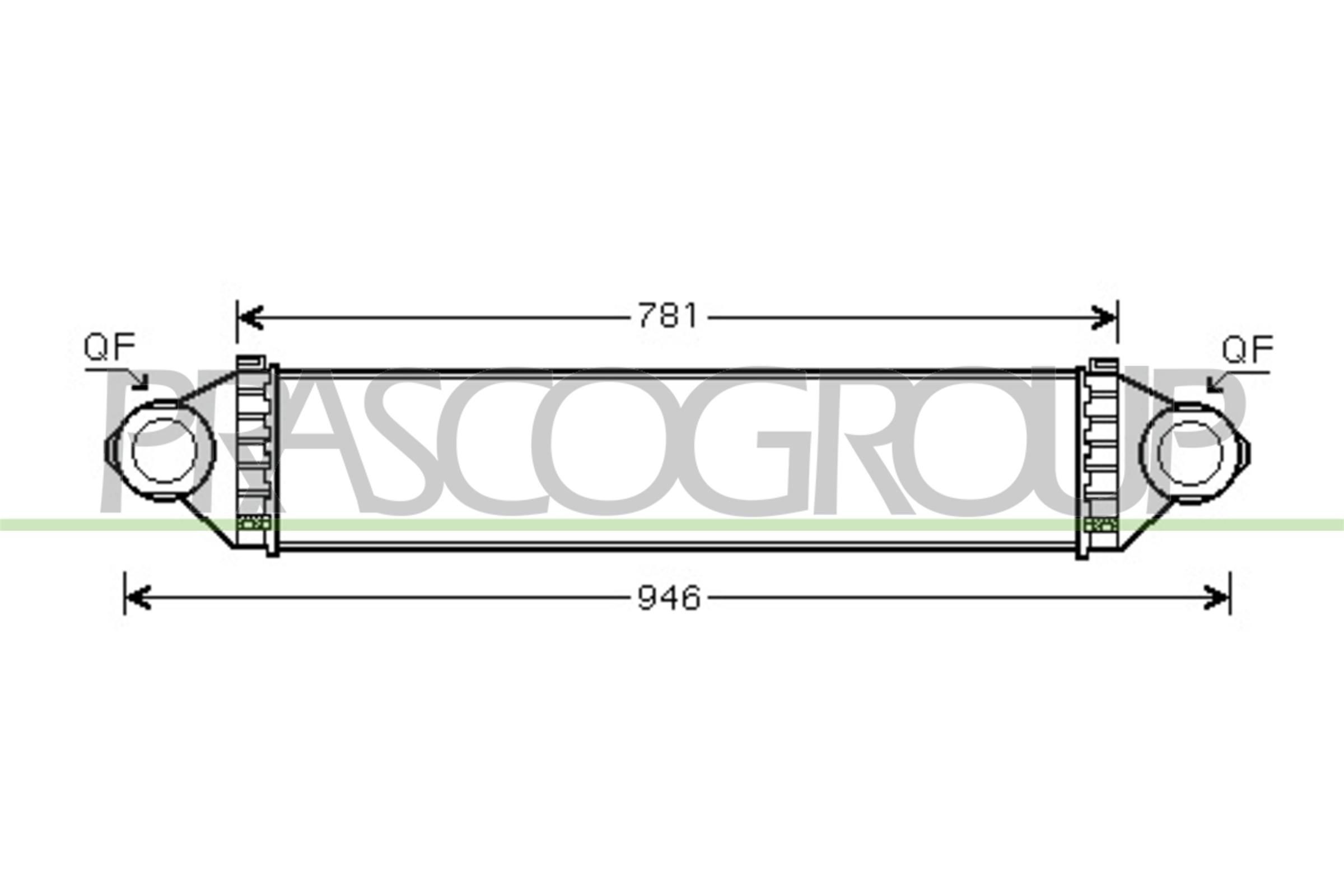 PRASCO Intercooler ME324N001 ME324N001 Intercooler PRASCO MERCEDES-BENZ T1 Buss