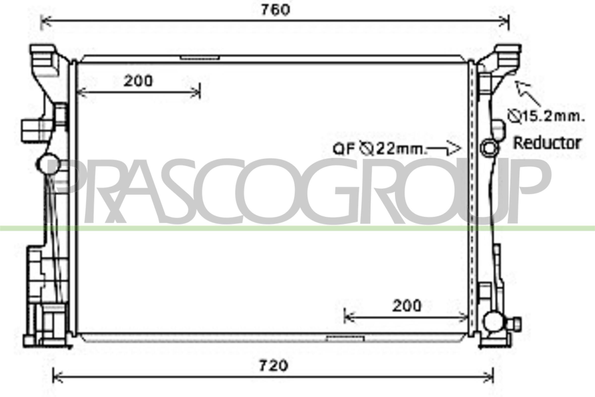 PRASCO Radiatore motore ME328R001 PRASCO ME328R001 Radiatore raffreddamento motore Mercedes X117 prezzo