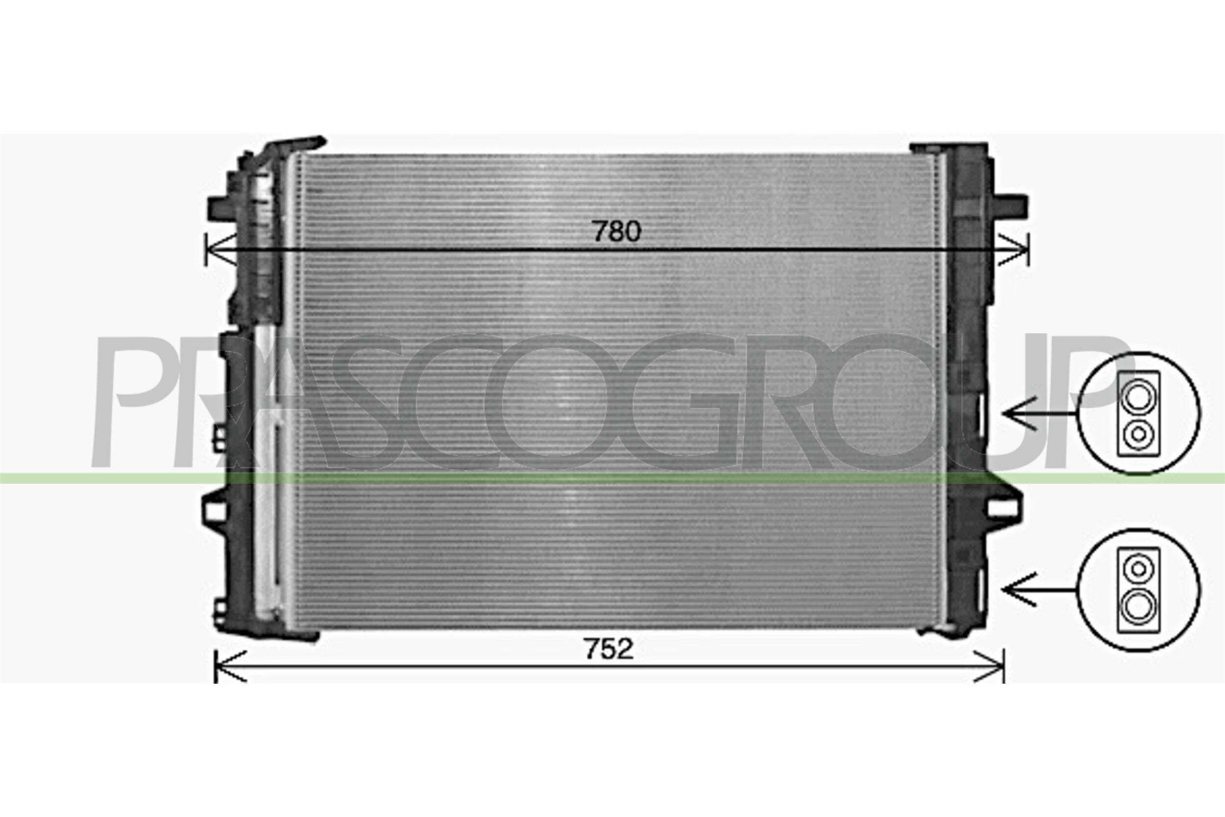 PRASCO Lauhdutin, ilmastointilaite ME424C001 ME424C001 PRASCO Ilmastoinnin lauhdutin MERCEDES-BENZ GL