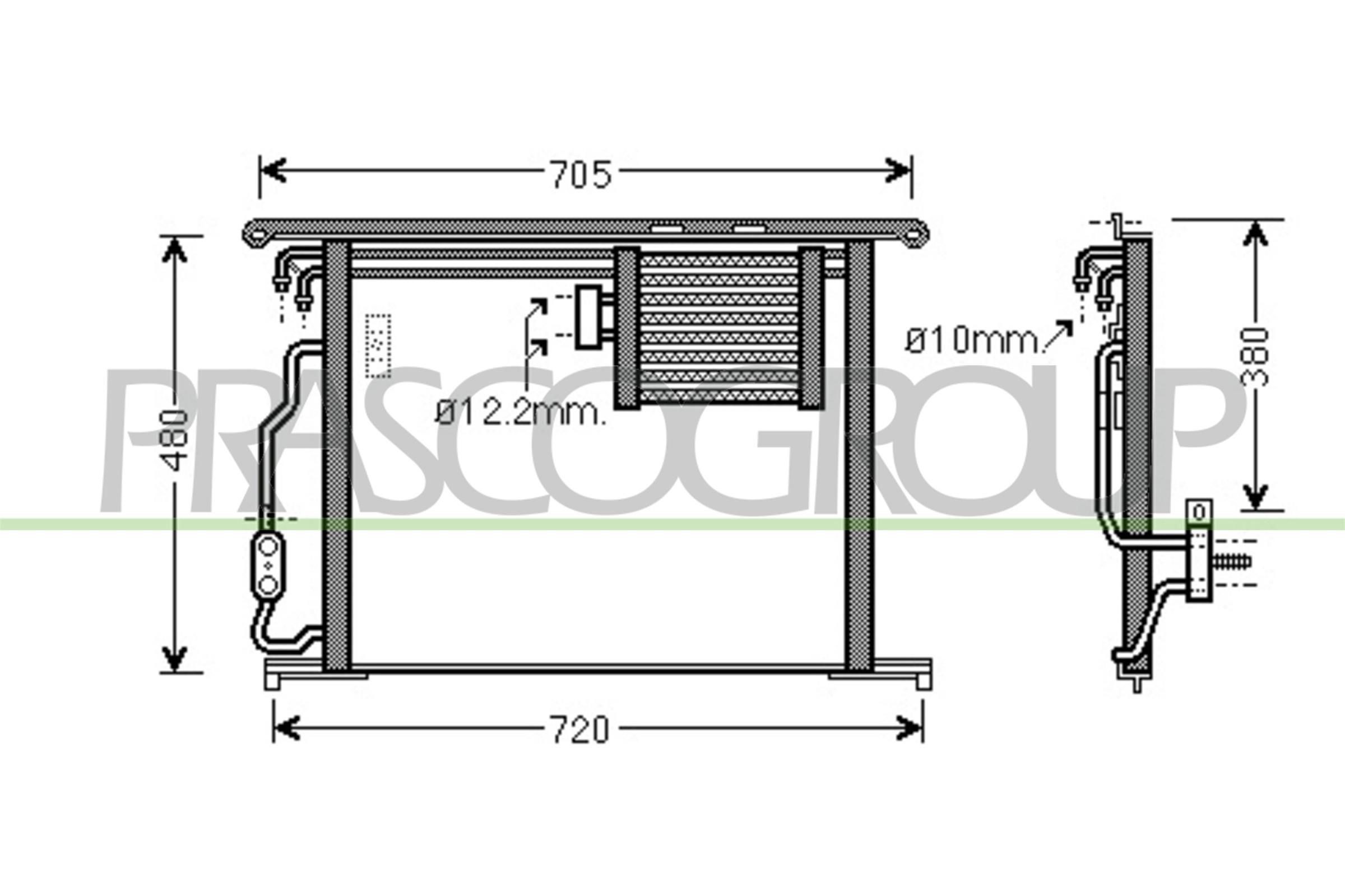 PRASCO Condensatore climatizzatore ME522C004 ME522C004 Radiatore aria condizionata MERCEDES-BENZ Classe S PRASCO costo