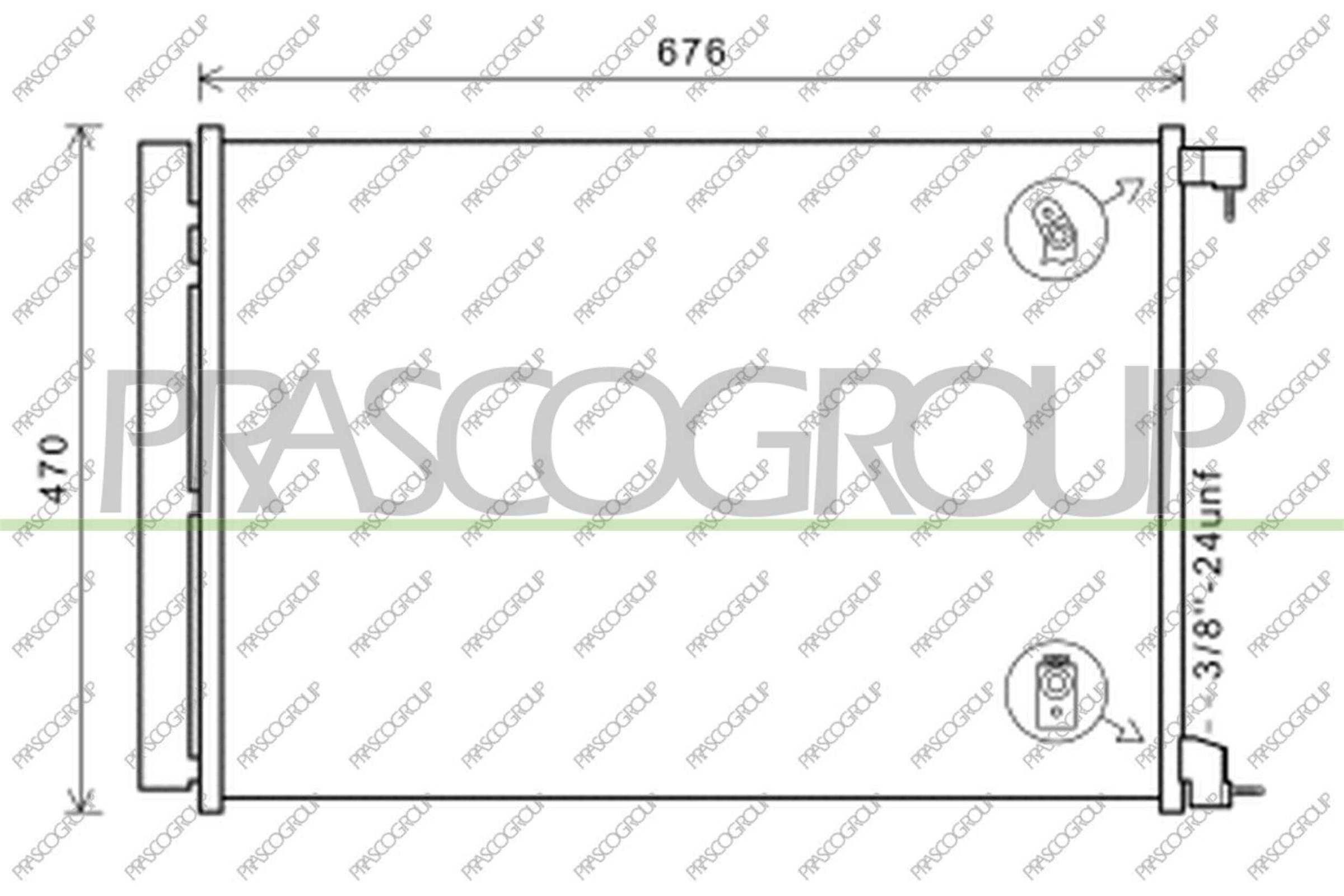 PRASCO Lauhdutin, ilmastointilaite ME530C002 ME530C002 PRASCO Ilmastoinnin lauhdutin MERCEDES-BENZ GL