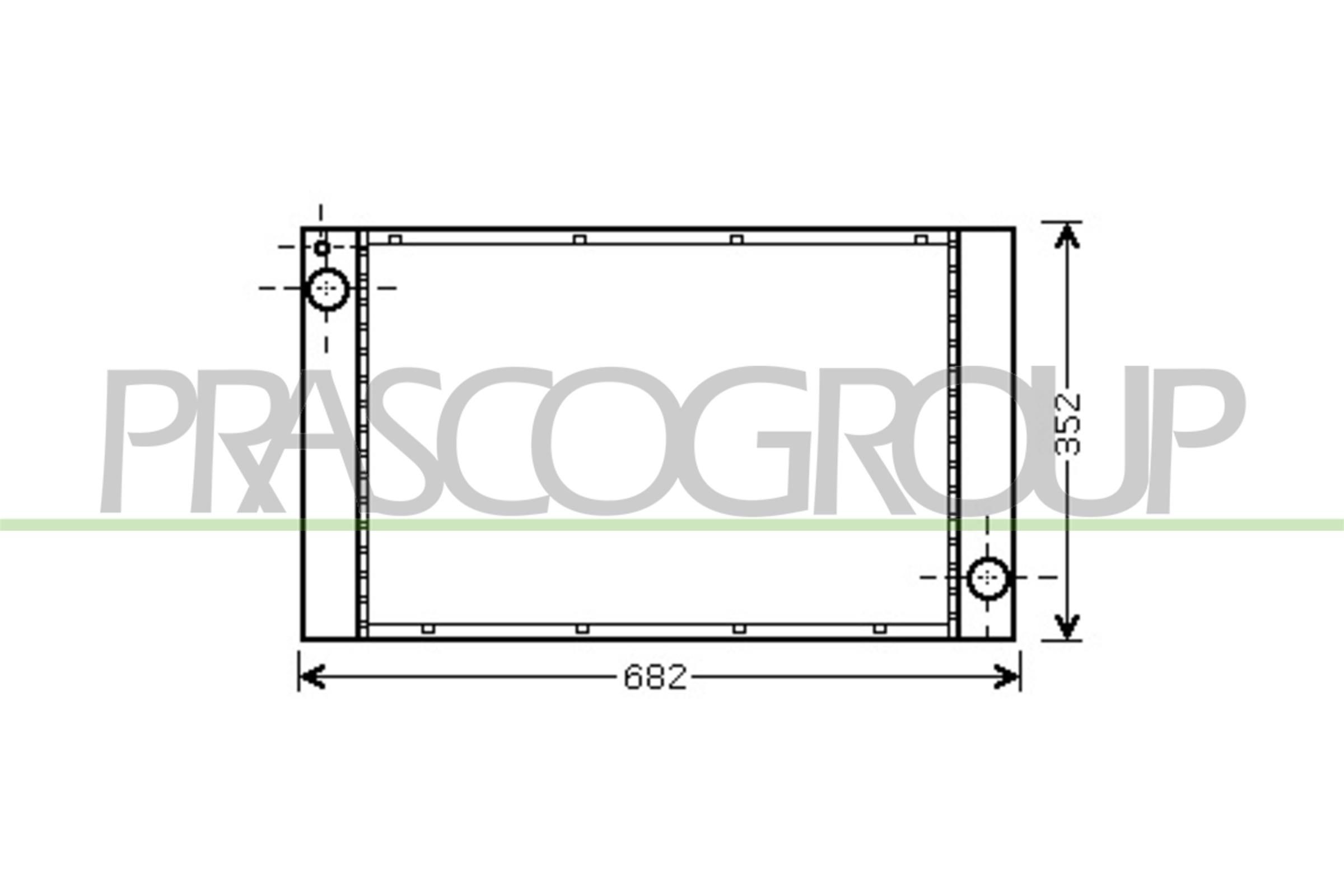 Radiateur du moteur PRASCO MN308R002 PRASCO MN308R002: Radiateur de refroidissement moteur Mini CLUBMAN 2008