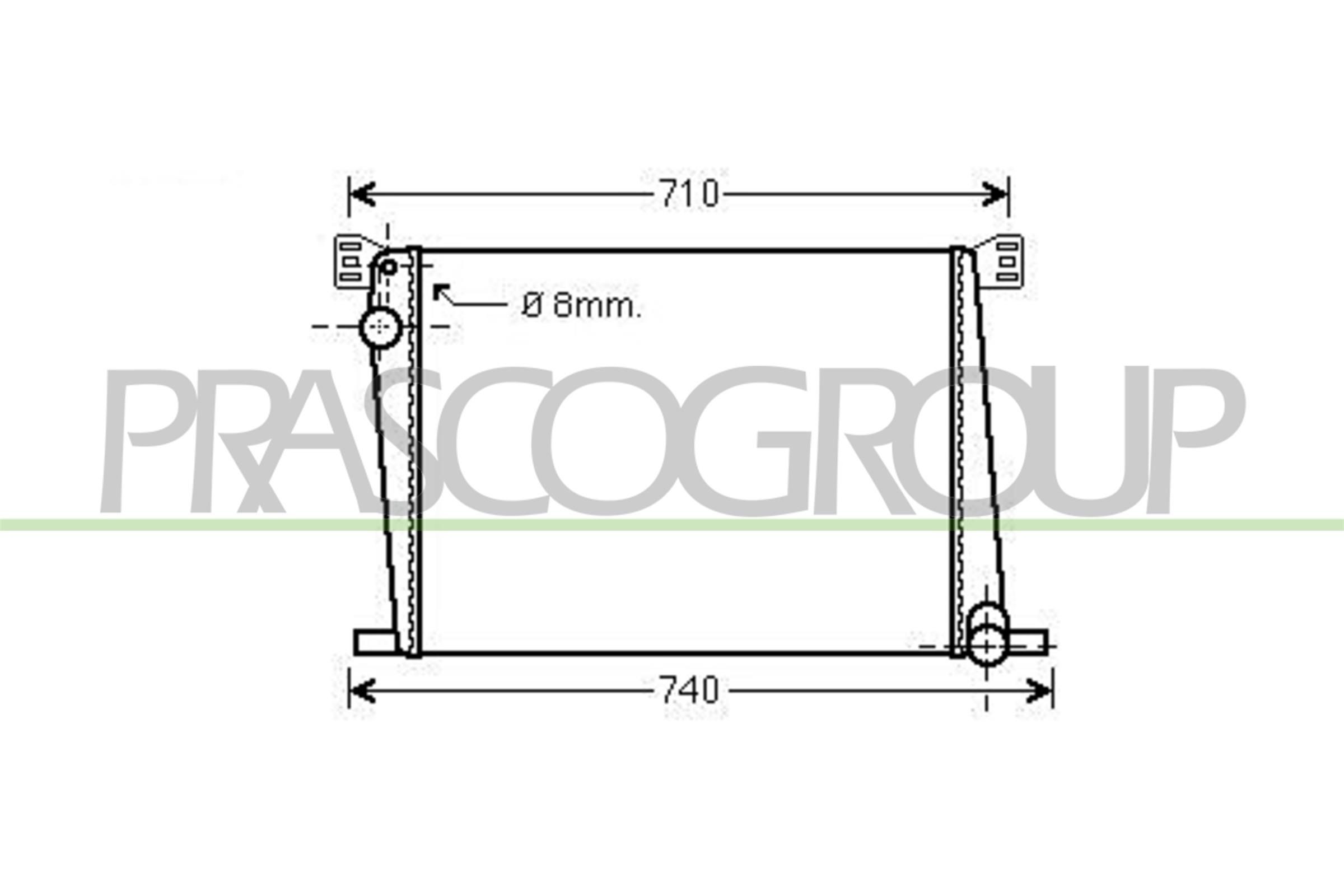 Jäähdytin, moottorin jäähdytys PRASCO MN308R003 MINI CLUBMAN 2008 Jäähdytin PRASCO MN308R003