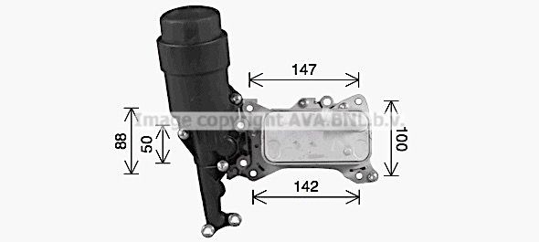 PRASCO Oliekøler, motorolie MS3741H Olieradiator PRASCO V-klasse MS3741H billig