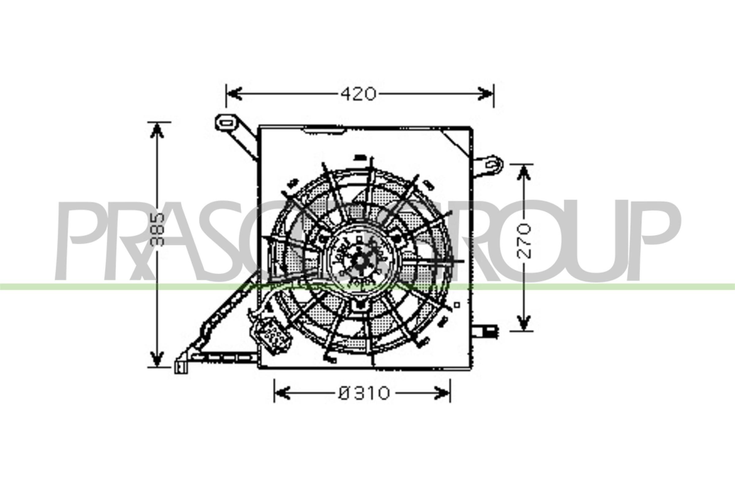 PRASCO Kjølevifte OP017F004 Radiator kjølevifte PRASCO ASTRA OP017F004 billige