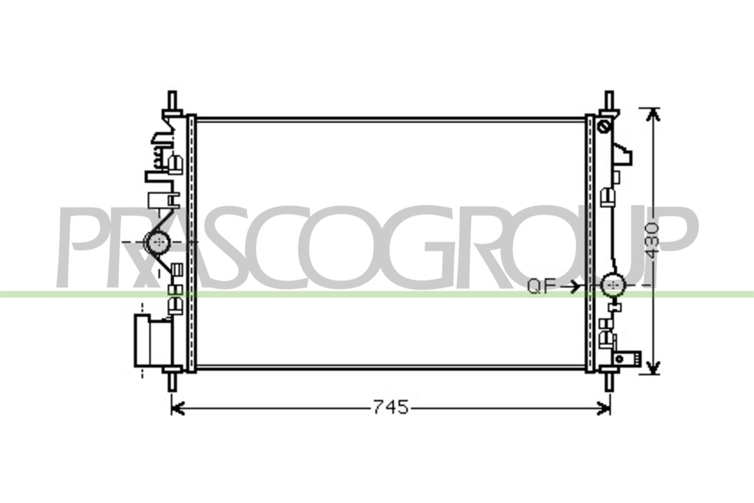 PRASCO Radiatore motore OP060R007 PRASCO OP060R007 Radiatore acqua Saab 9-5 YS3G prezzo