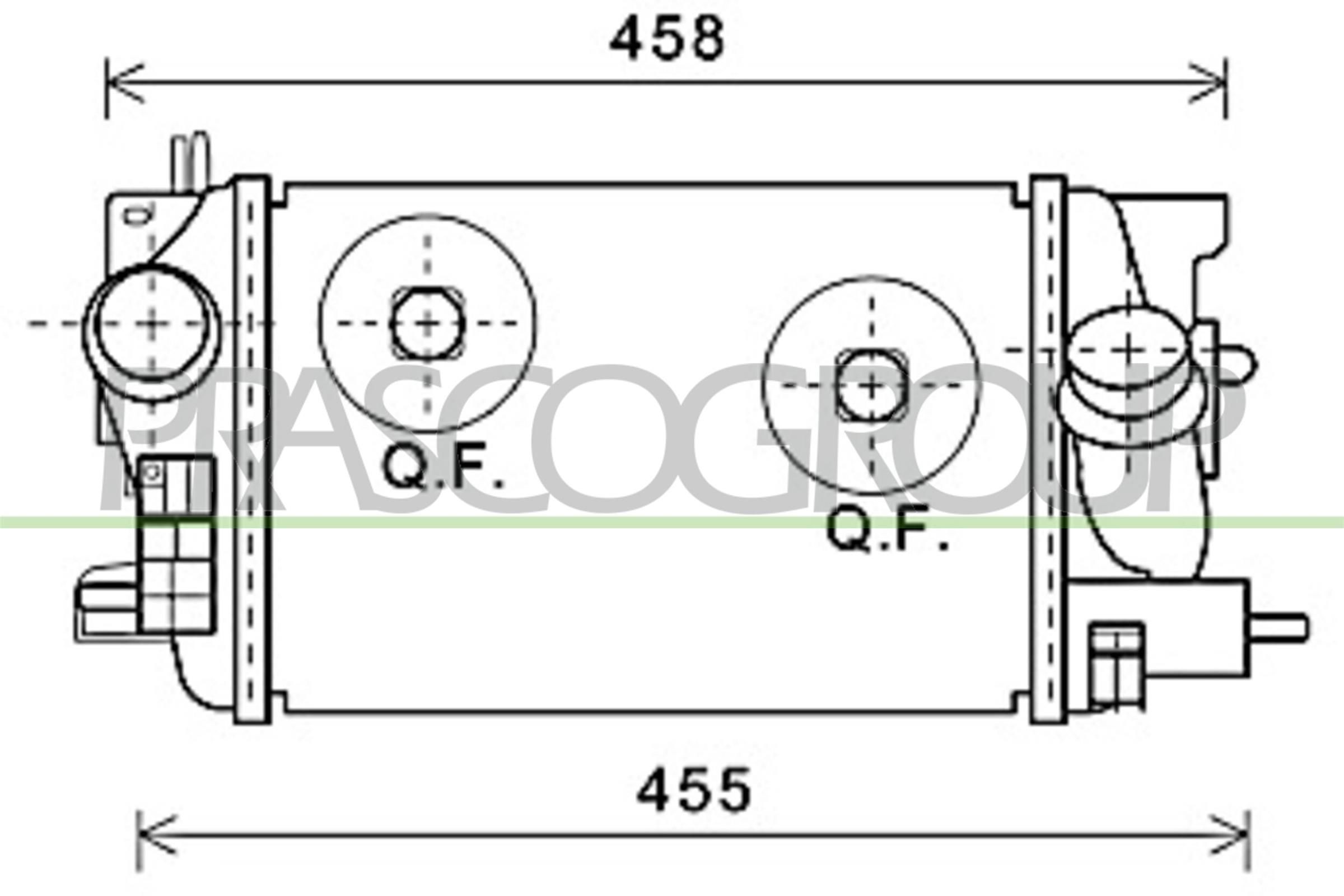 PRASCO Intercooler OP354N002 Échangeur air OPEL PRASCO OP354N002