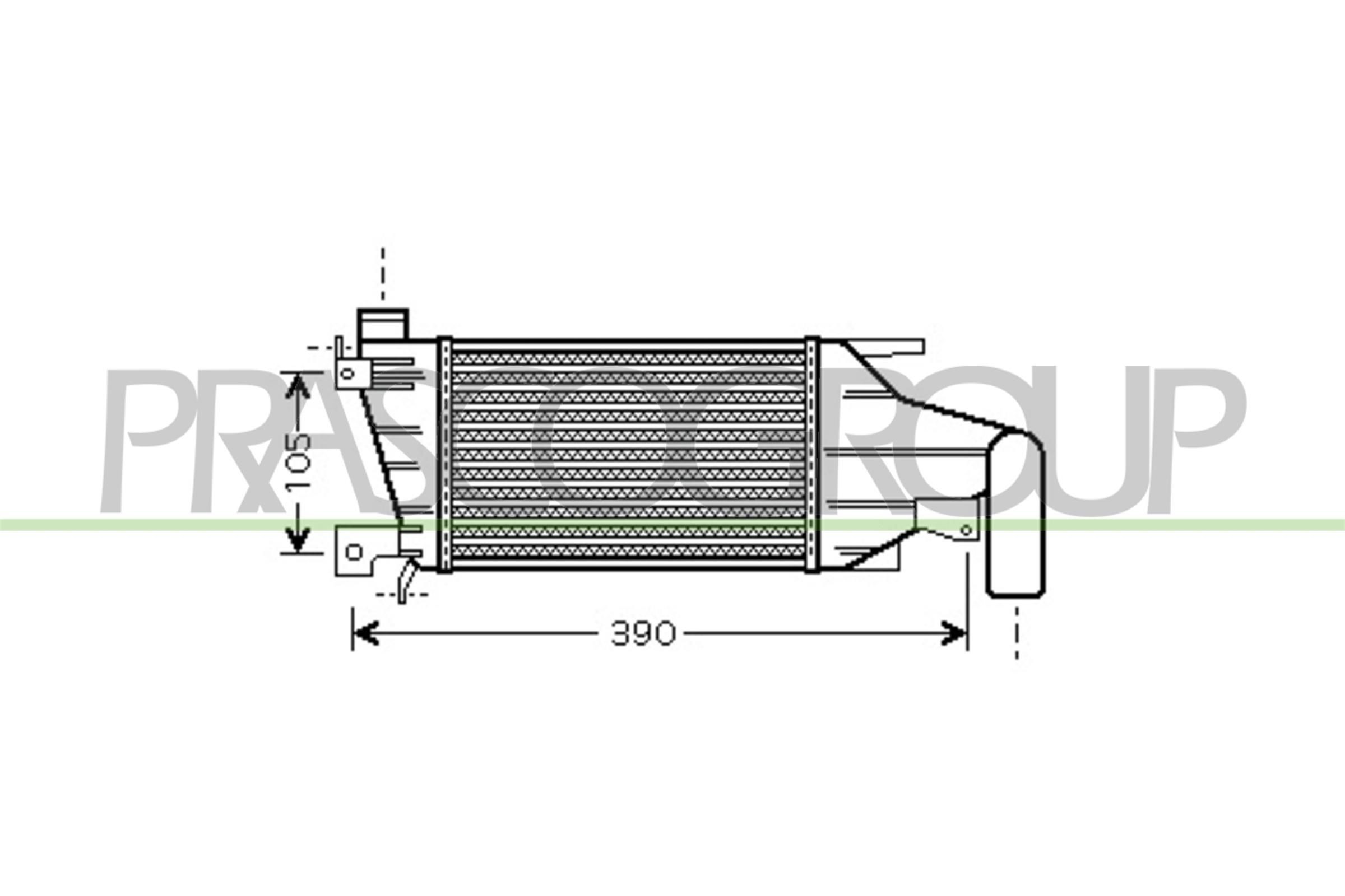 PRASCO Intercooler OP410N004 Échangeur de turbo OPEL PRASCO OP410N004