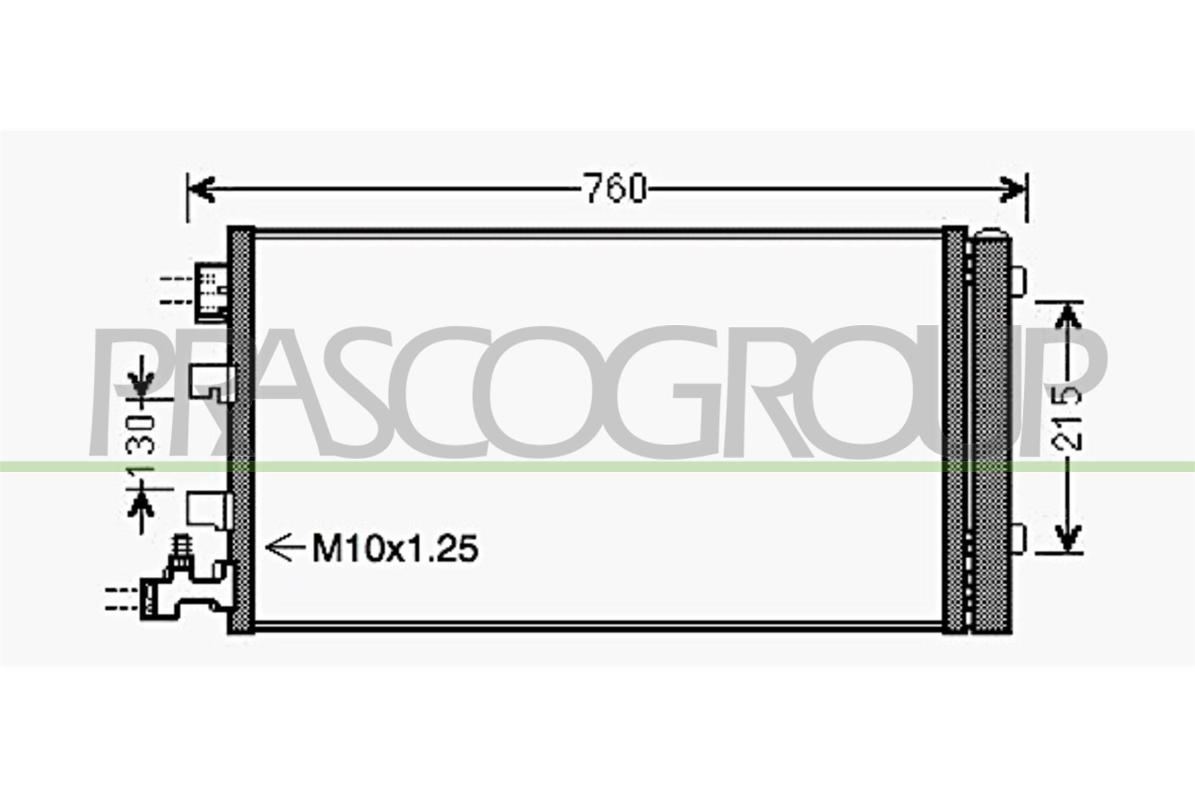 PRASCO Kondensor, klimatanläggning RN034C001 RN034C001 AC-kondensor PRASCO RENAULT GRAND SCÉNIC