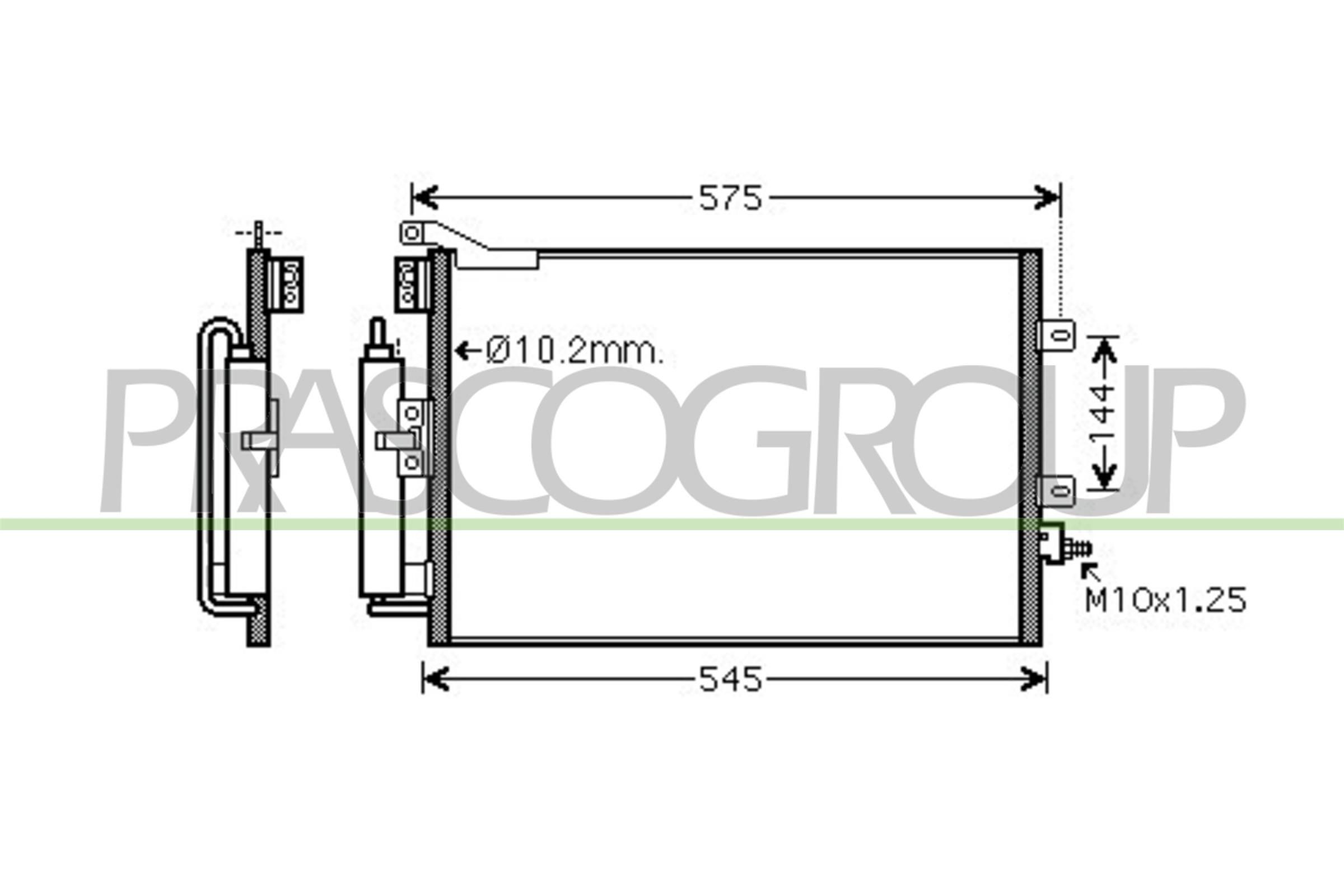 PRASCO Condenseur, climatisation RN308C001 RN308C001 Condenseur de clim RENAULT ESPACE PRASCO