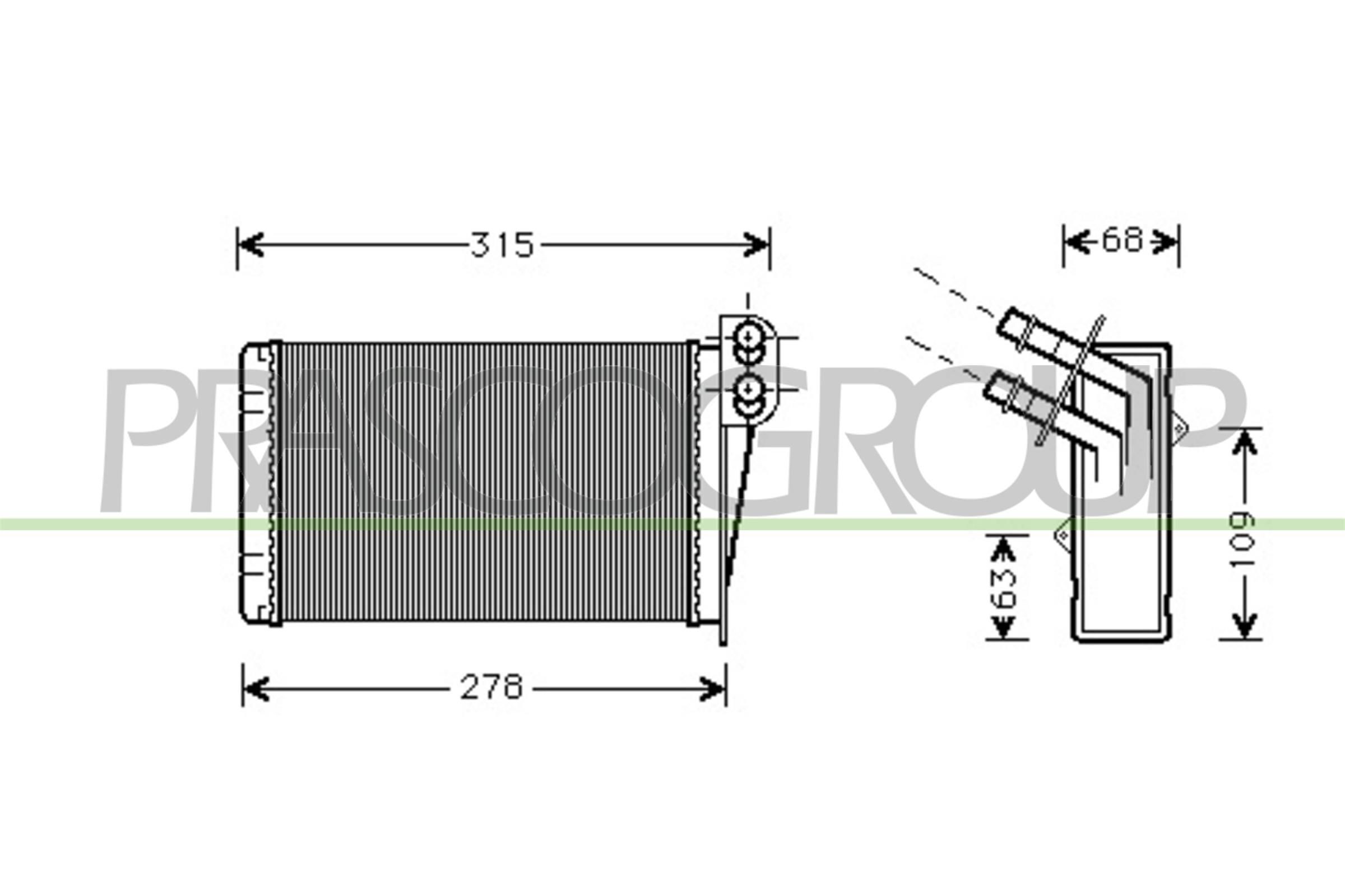 PRASCO Radiateur de chauffage RN320H001 Toyota AURIS Radiateur de chauffage PRASCO RN320H001