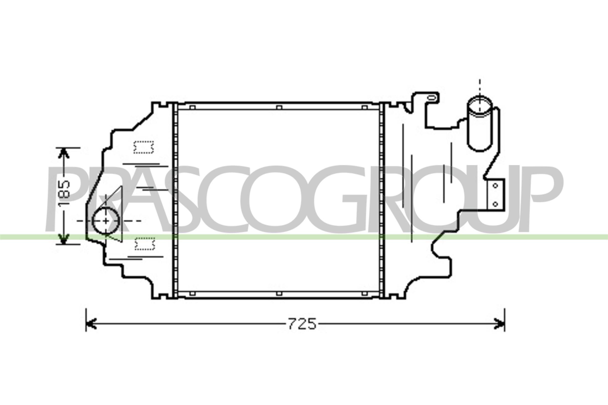 Intercooler PRASCO RN322N001 PRASCO RN322N001 Radiador do ar de sobrealimentação RENAULT CLIO 2000