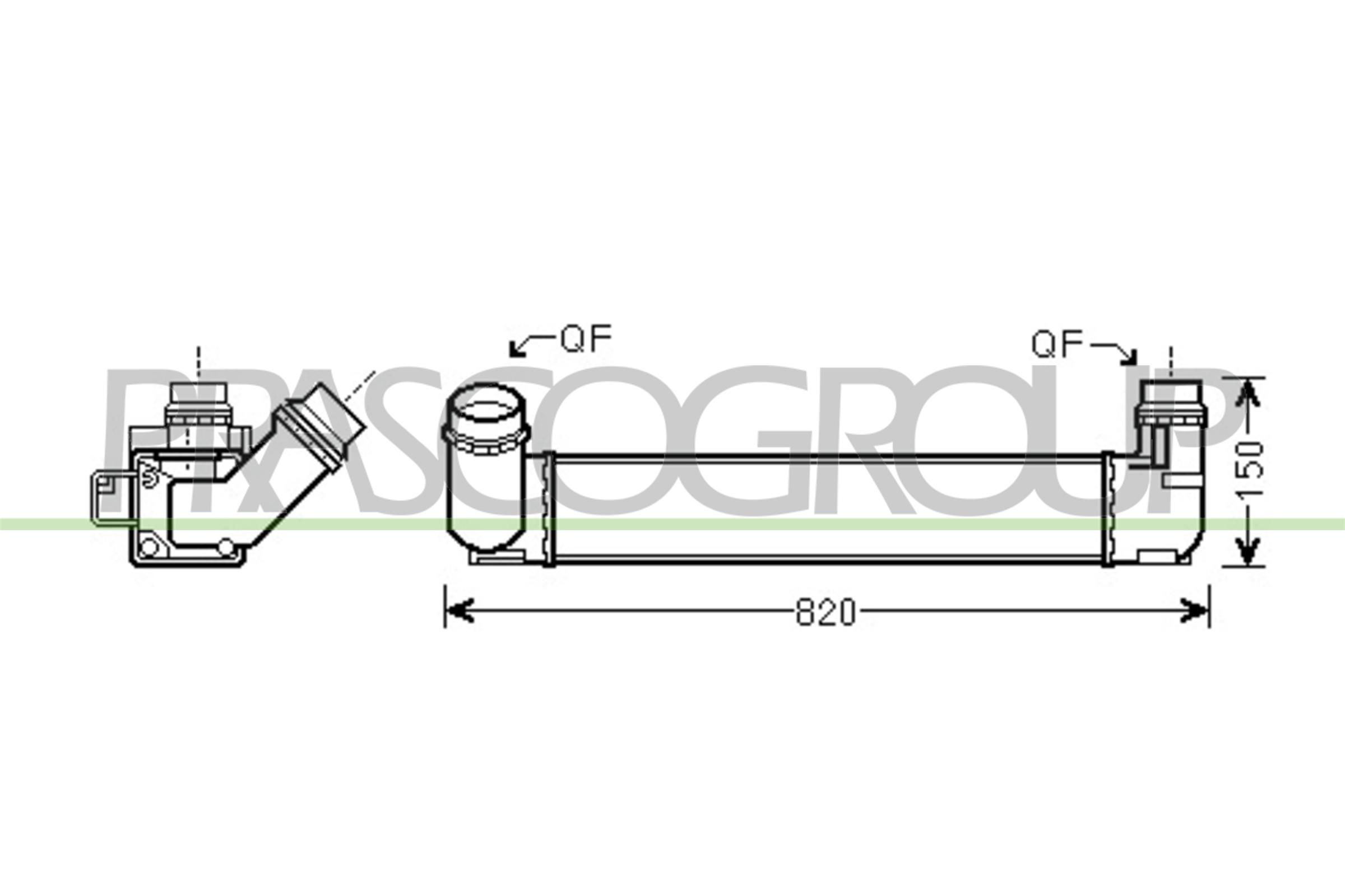 PRASCO Vahejahuti RN424N002 Õhuradiaator PRASCO Renault CLIO RN424N002