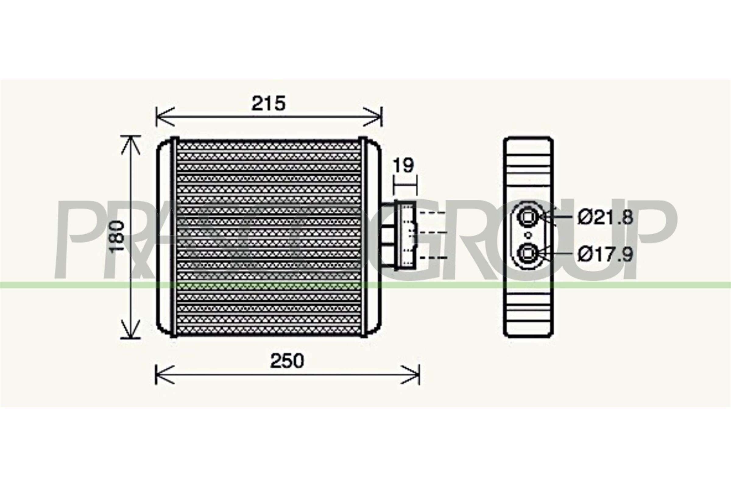 PRASCO Scambiatore calore per riscaldamento abitacolo SK320H001 PRASCO SK320H001 Radiatore riscaldamento Audi A1 Sportback 8x prezzo