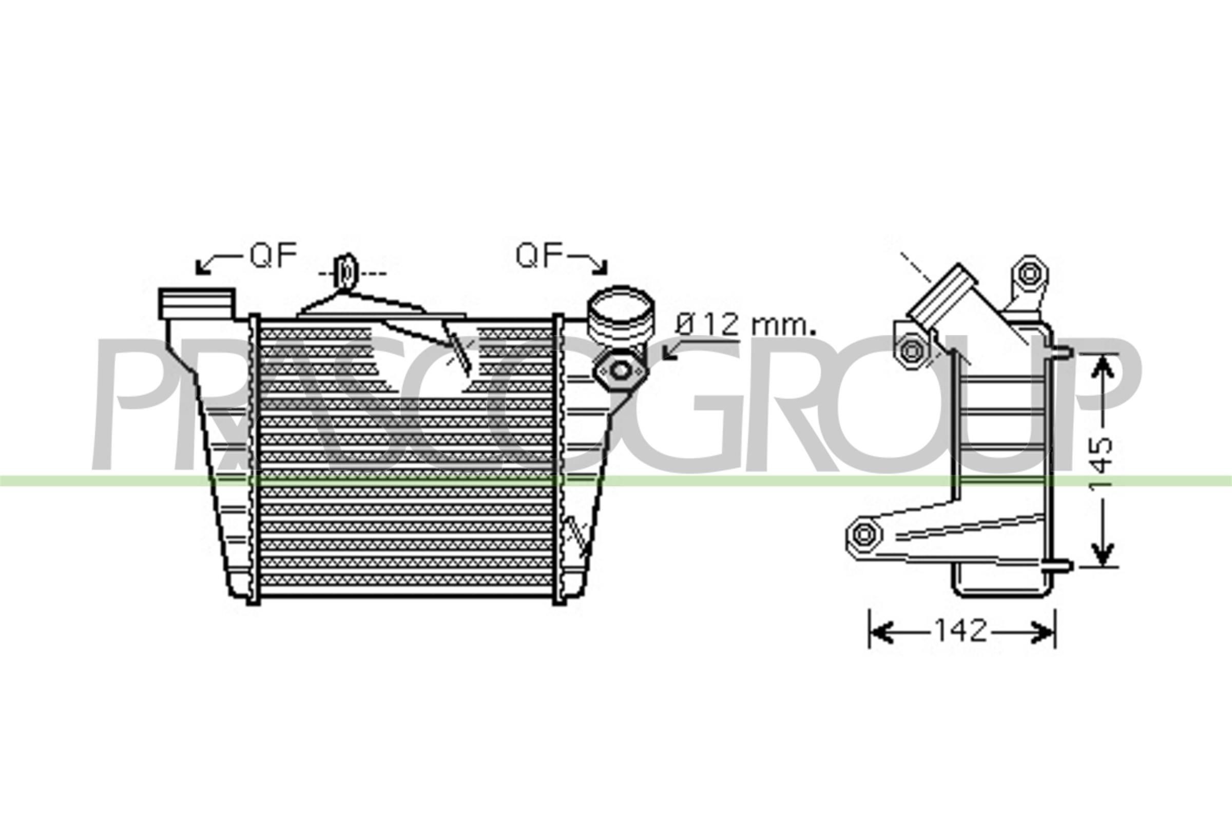 Intercooler PRASCO SK322N003 PRASCO SK322N003 Échangeur Volkswagen POLO 2007