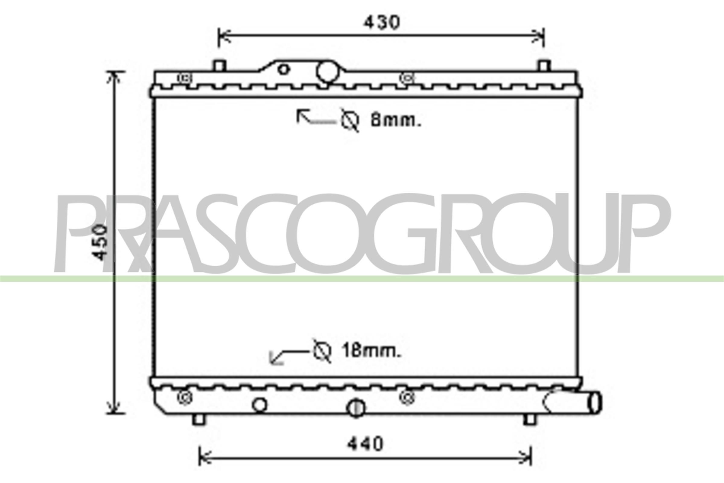 PRASCO Radiateur du moteur SZ034R004 SZ034R004 Radiateur de refroidissement moteur PRASCO SUZUKI LIANA