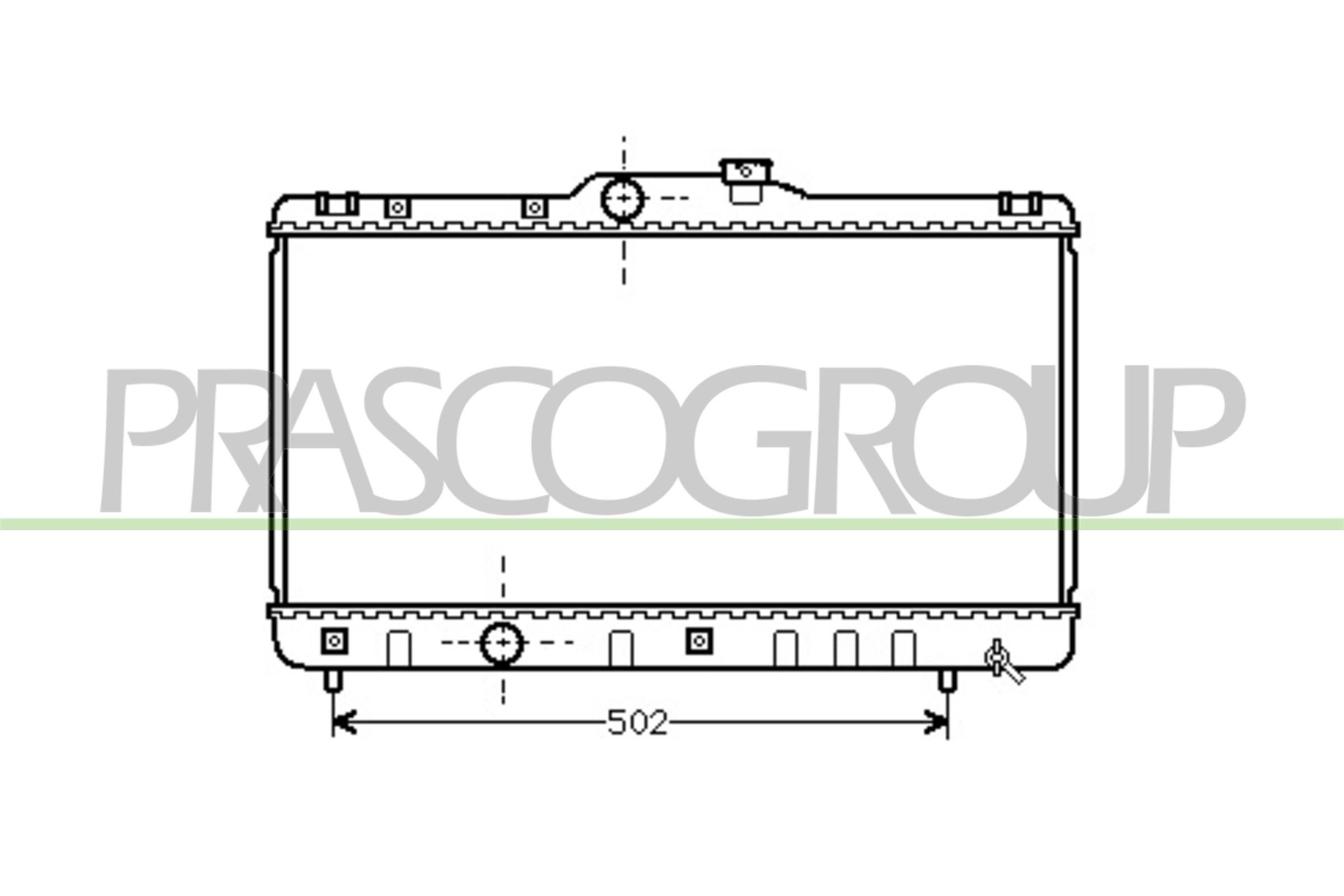 PRASCO Radiateur TY082R001 PRASCO TY082R001 Radiateur Toyota Corolla E11 Compact prijs
