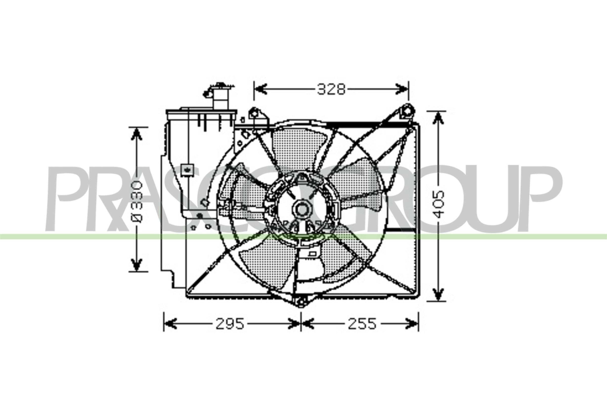 PRASCO Jäähdyttimen tuuletin TY320F004 TY320F004 PRASCO Jäähdyttimen puhallin TOYOTA