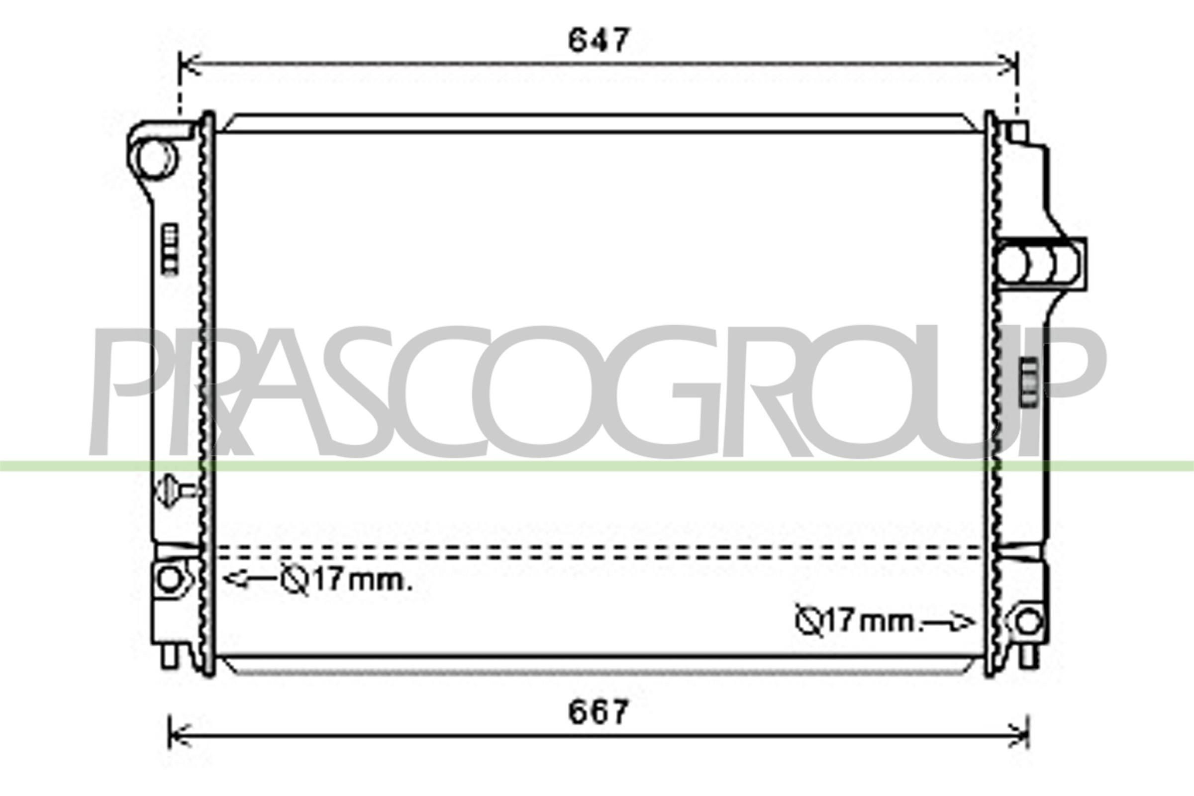 PRASCO Køler, motorkøling TY328R002 Radiator PRASCO Toyota PREVIA TY328R002