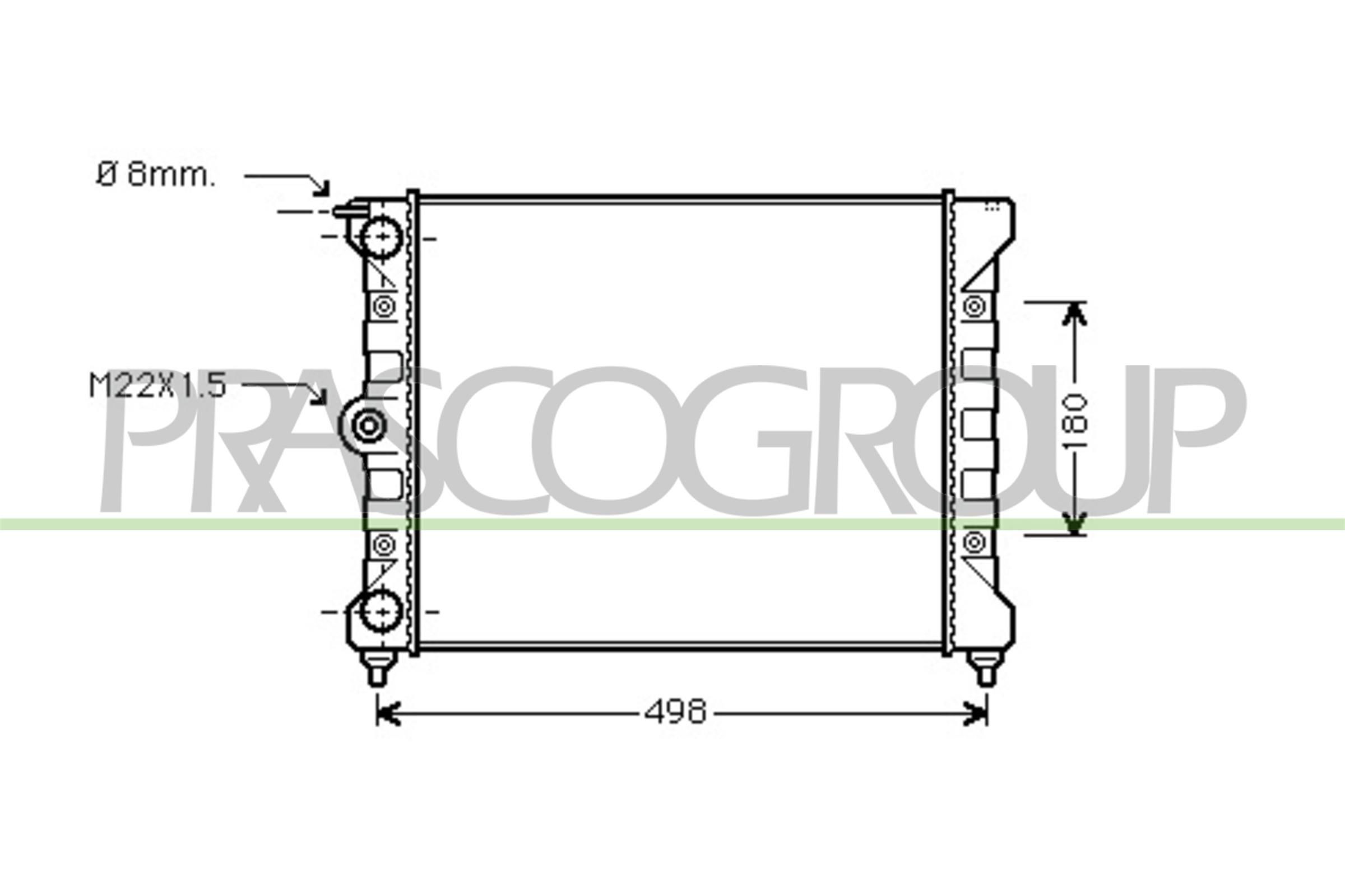 PRASCO Radiateur du moteur VG012R012 PRASCO VG012R012 Radiateur de refroidissement moteur Passat B2 3/5 portes (32B) prix