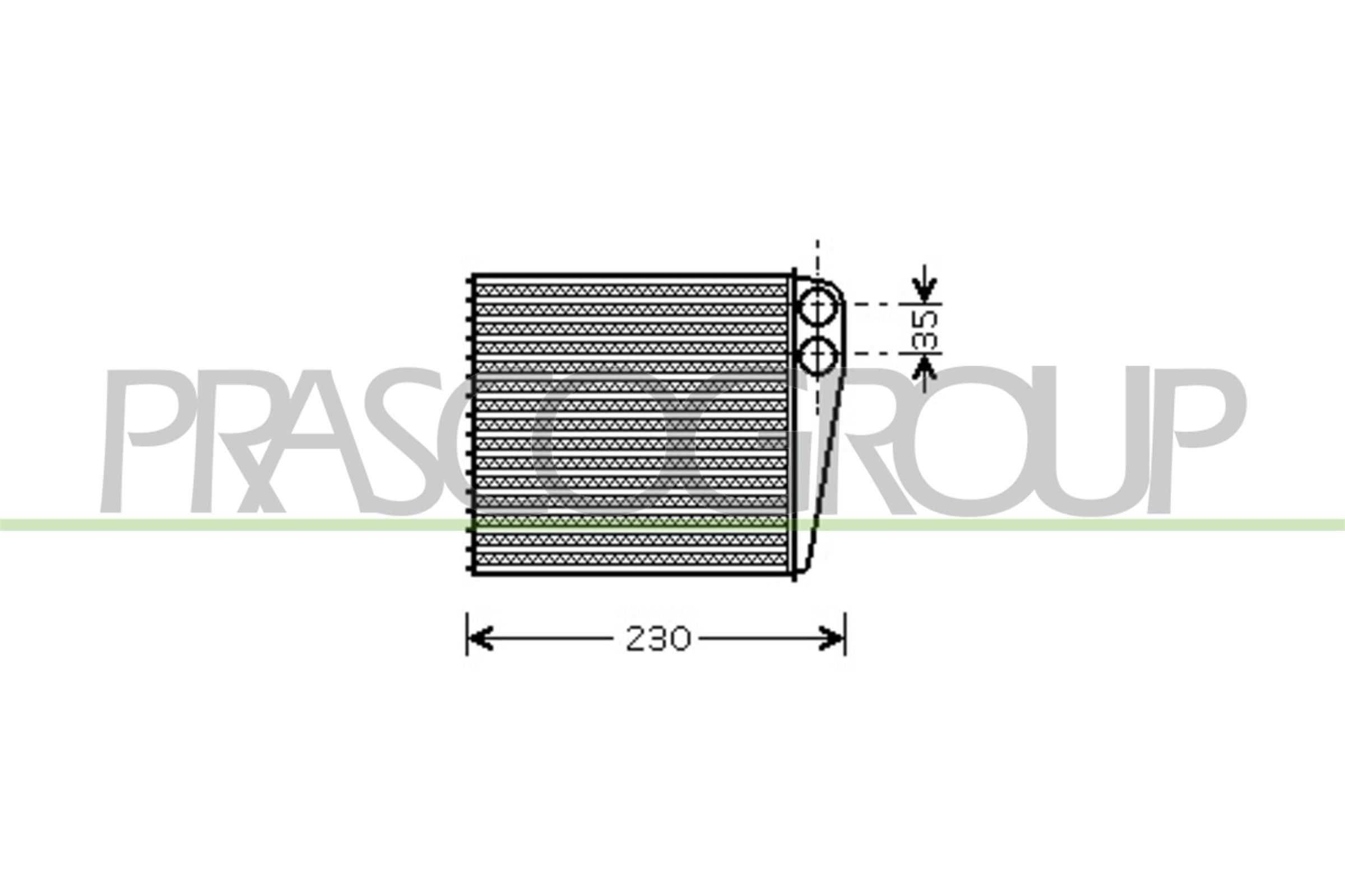 Radiateur de chauffage PRASCO VG055H001 PRASCO VG055H001 Radiateur de chauffage AUDI A3 2005