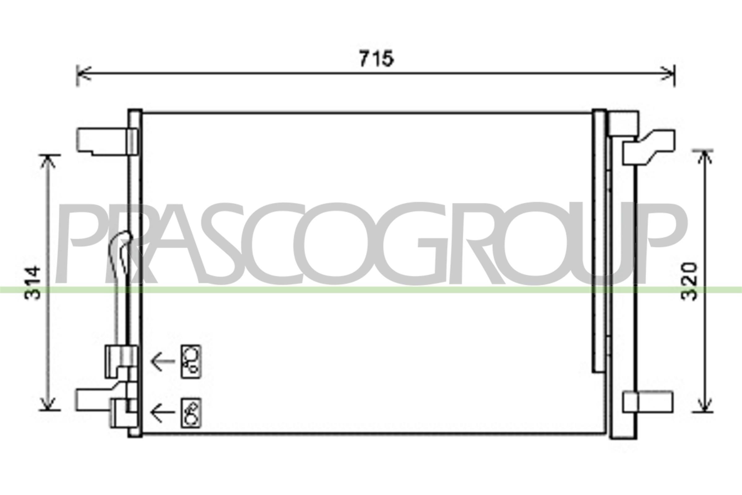 Kondensator, klimaanlegg PRASCO VG400C001 PRASCO VG400C001: Ac radiator Škoda OCTAVIA 2018