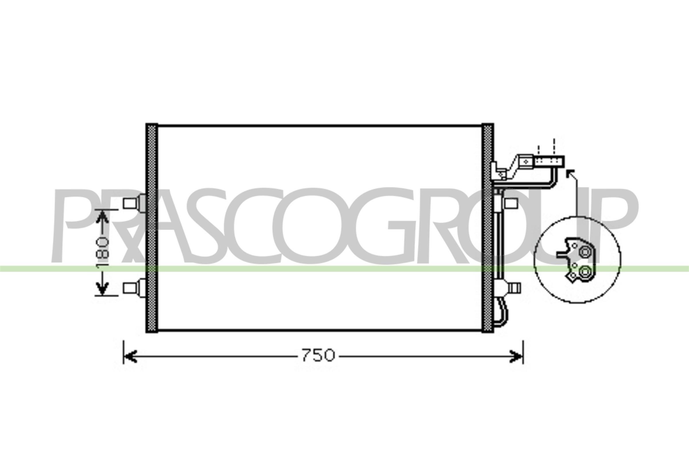 PRASCO Condensatore climatizzatore VV220C004 VV220C004 Radiatore aria condizionata PRASCO VOLVO XC70 costo