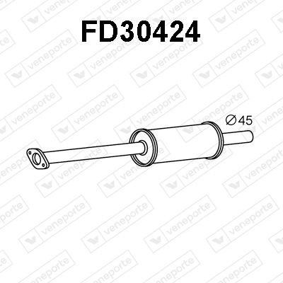 VENEPORTE Främre ljuddämpare FD30424 FD30424 VENEPORTE främre ljuddämpare Mercedes VITO